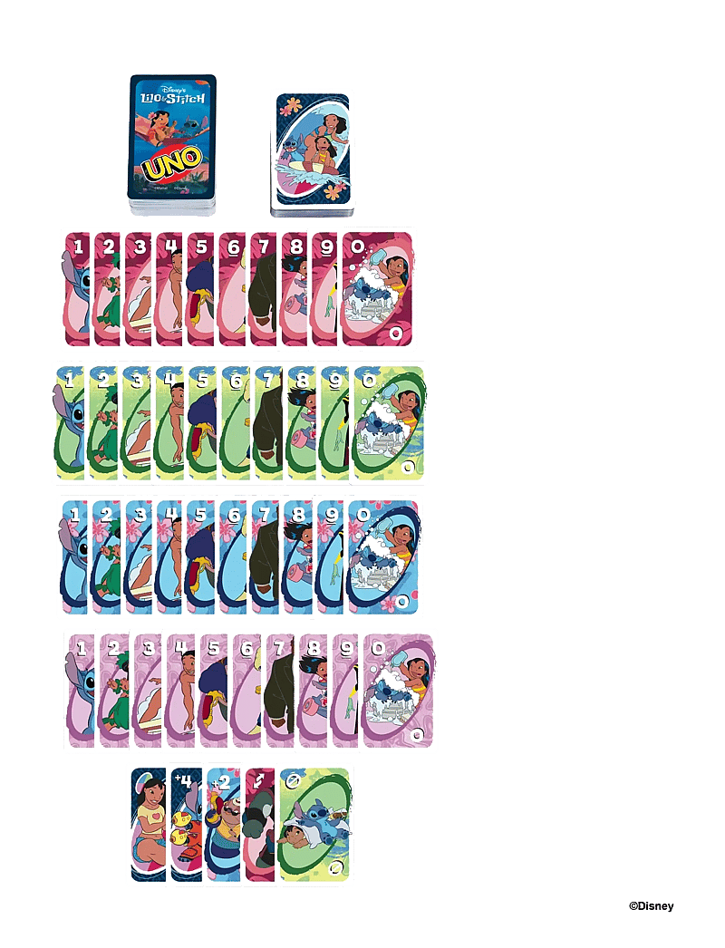 Mattel Games - Games UNO Disney’s Lilo and Stitch Card Game for Kids & Family Night - kartenspiele - multicolor - 3