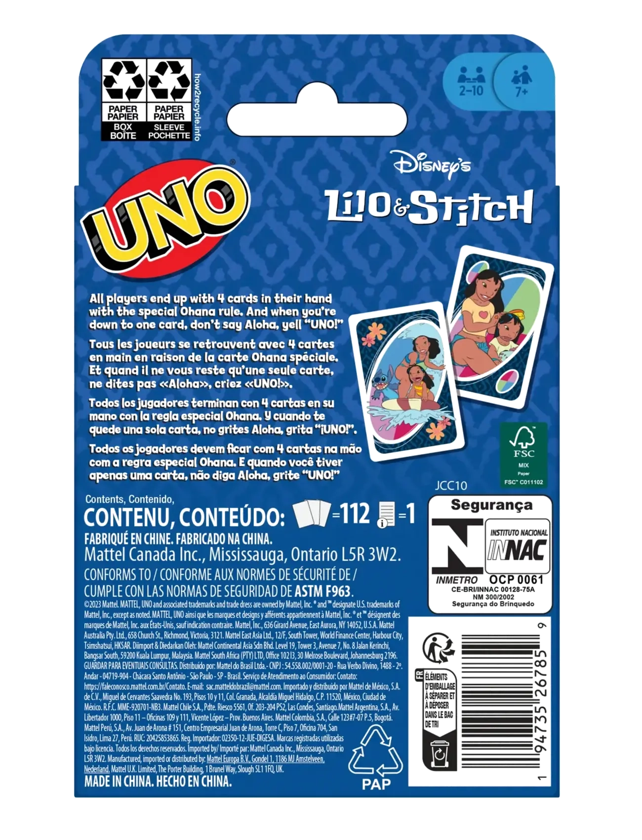 Mattel Games - Games UNO Disney’s Lilo and Stitch Card Game for Kids & Family Night - korttipelit - multicolor - 5