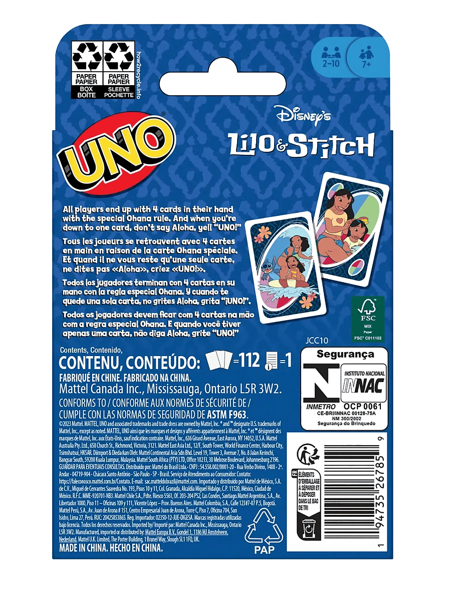 Mattel Games - Games UNO Disney’s Lilo and Stitch Card Game for Kids & Family Night - kaartspellen - multicolor - 5