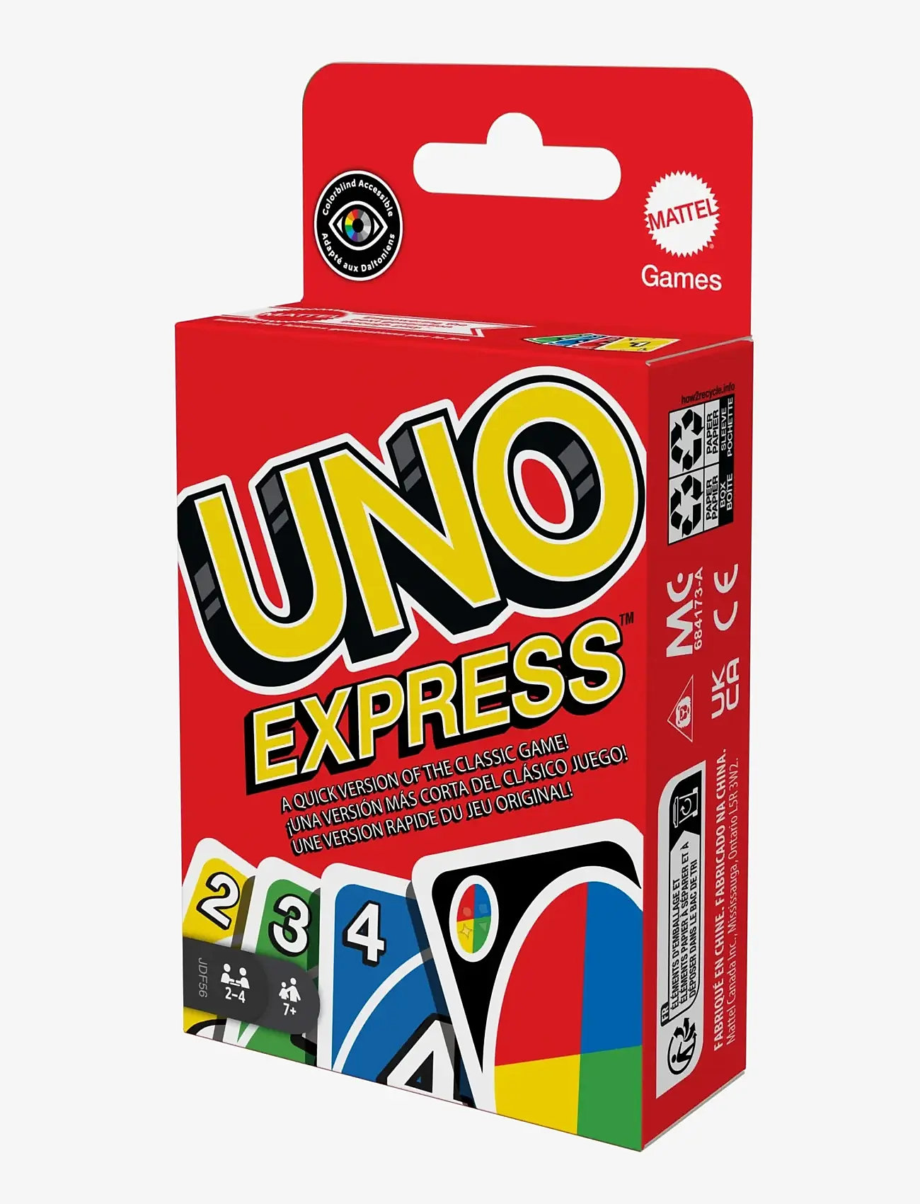 Mattel Games - Games UNO Express Card Game for Game Night - kortspil - multicolor - 5