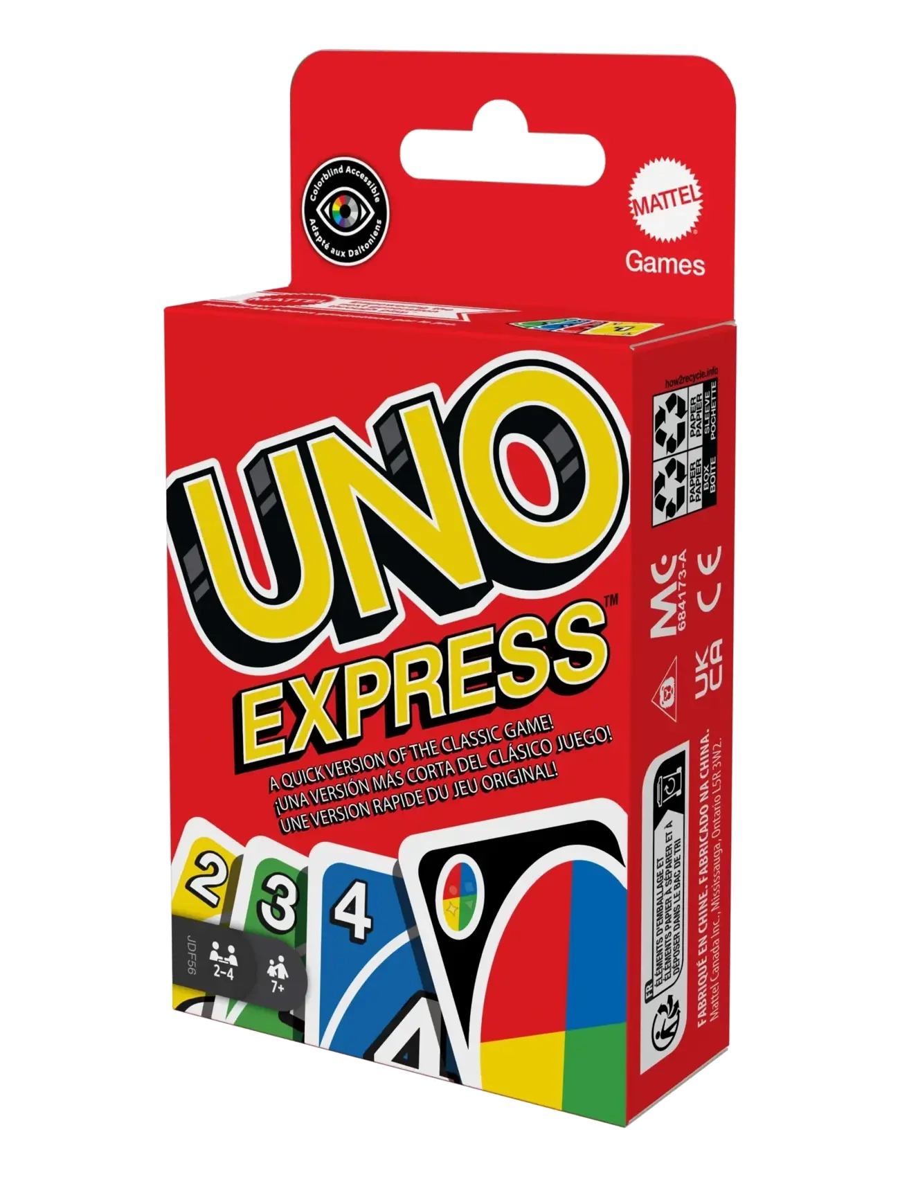 Mattel Games - Games UNO Express Card Game for Game Night - kortspil - multicolor - 3