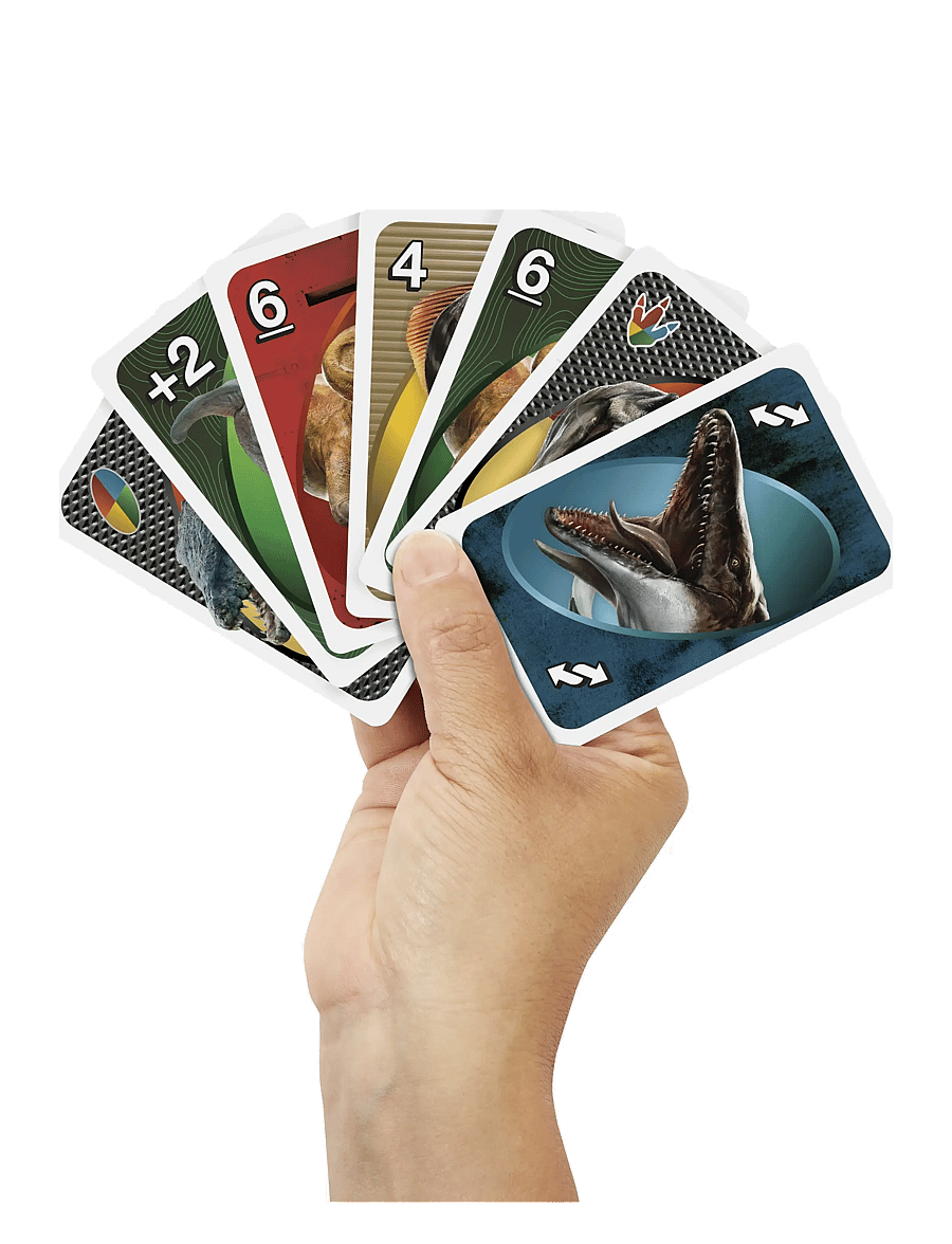 Mattel Games - Games UNO Jurassic World Rebirth Card Game for Kids, Family & Adult Game Nights - kāršu spēles - multi color - 2