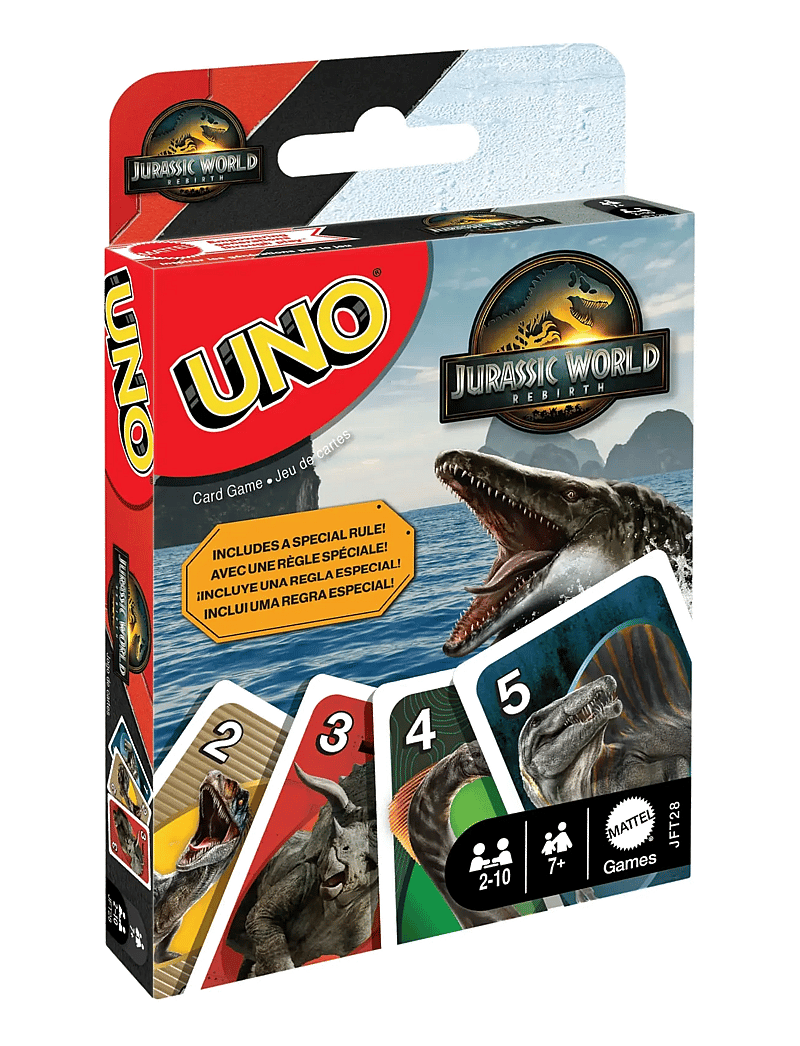 Mattel Games - Games UNO Jurassic World Rebirth Card Game for Kids, Family & Adult Game Nights - kortaspil - multi color - 4