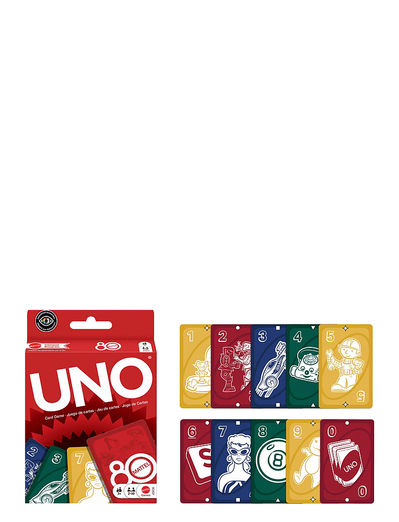 Mattel Games - Games UNO 80th Ruby Red Card Game for Kids & Family Night - kartenspiele - multi color - 0