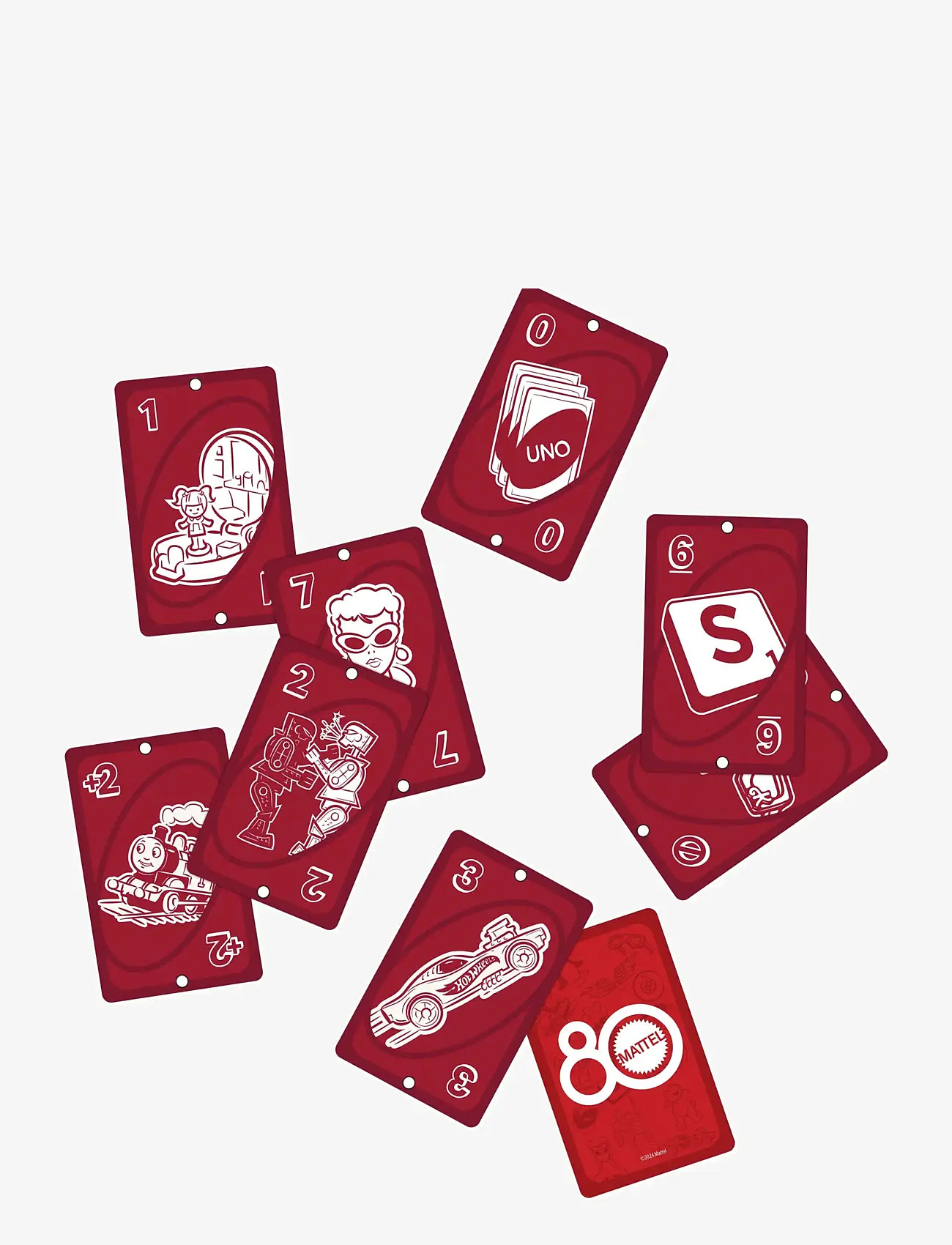 Mattel Games - Games UNO 80th Ruby Red Card Game for Kids & Family Night - kortspil - multi color - 1