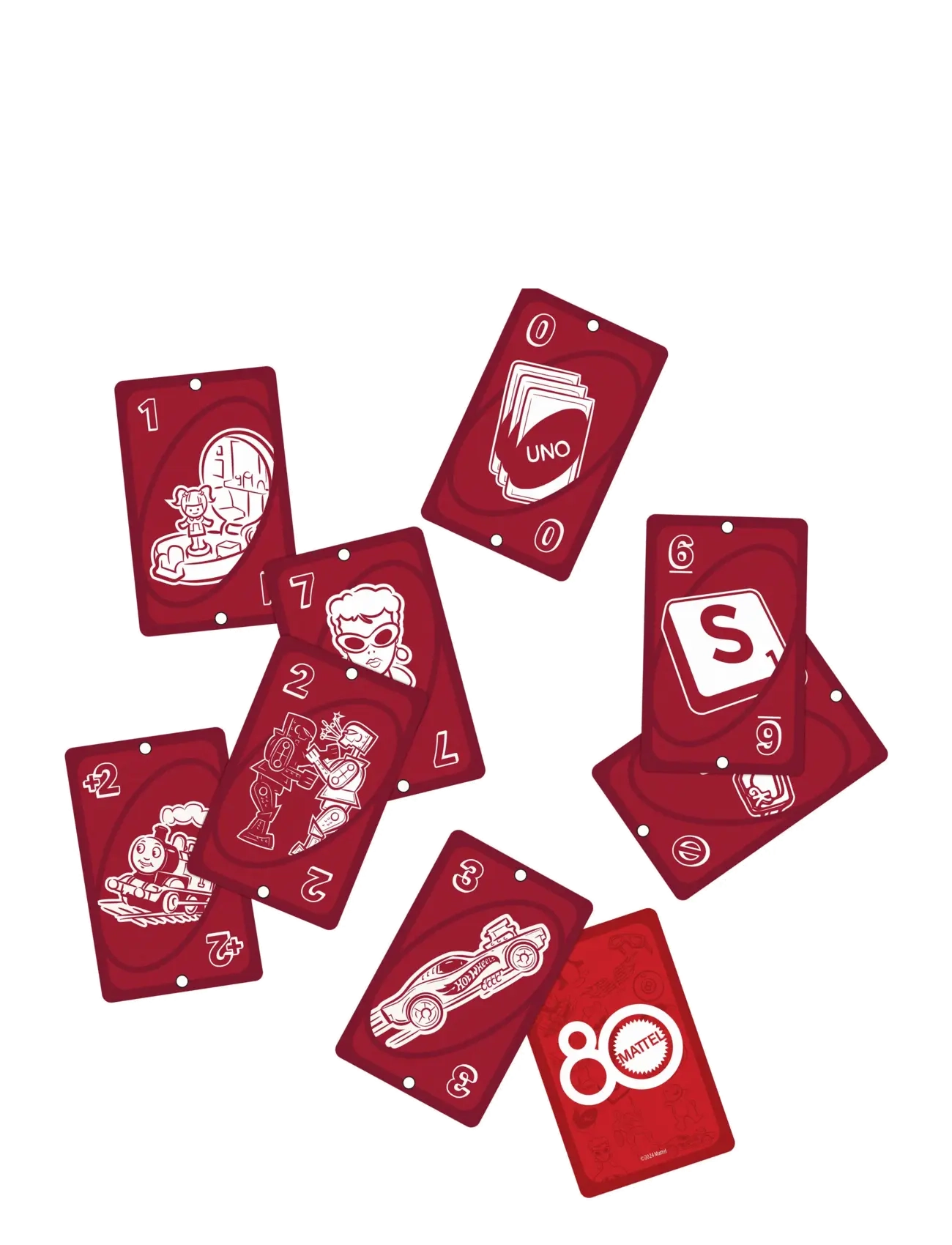 Mattel Games - Games UNO 80th Ruby Red Card Game for Kids & Family Night - card games - multi color - 1