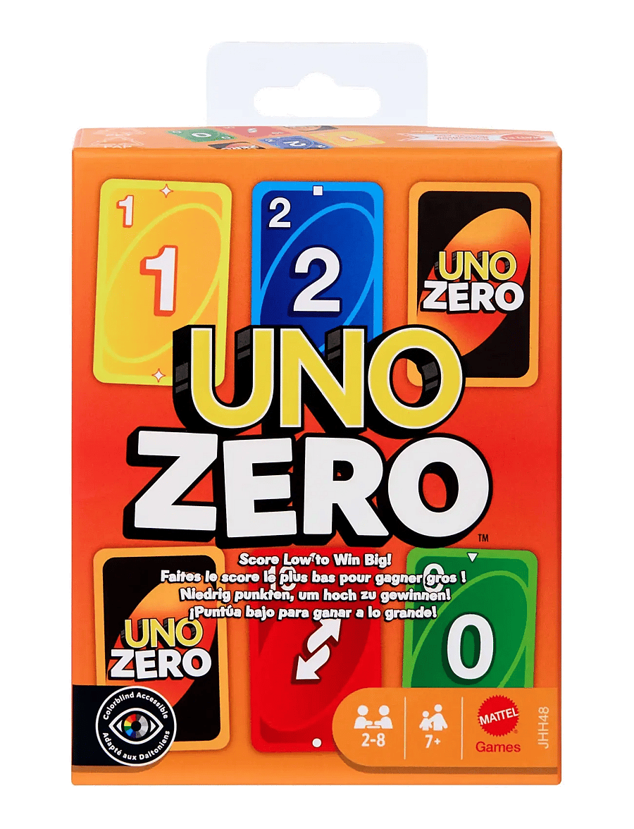 Mattel Games - Games UNO Zero Card Game for Kid, Adult & Family Nights, Parties & Travel, Includes Deck & Scorecard - gry karciane - multi color - 0