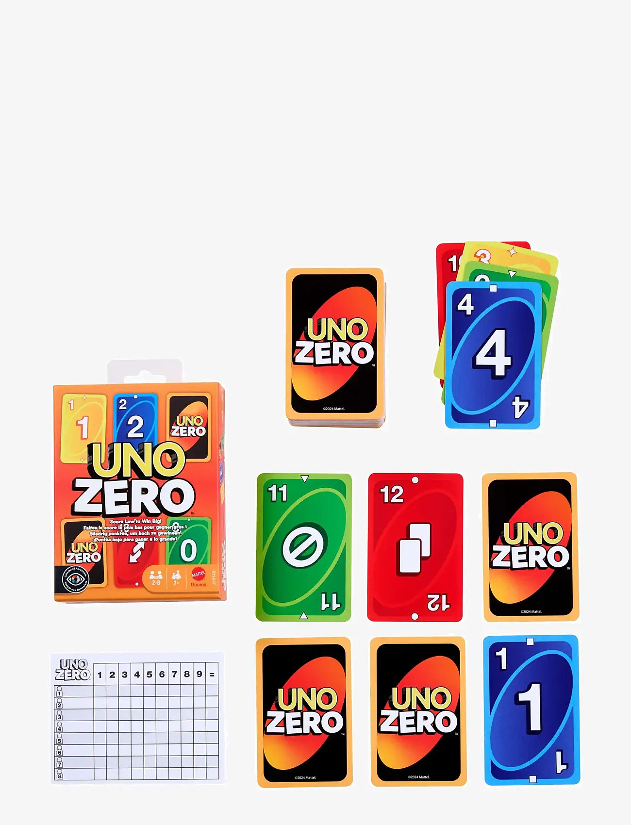 Mattel Games - Games UNO Zero Card Game for Kid, Adult & Family Nights, Parties & Travel, Includes Deck & Scorecard - kortspel - multi color - 1
