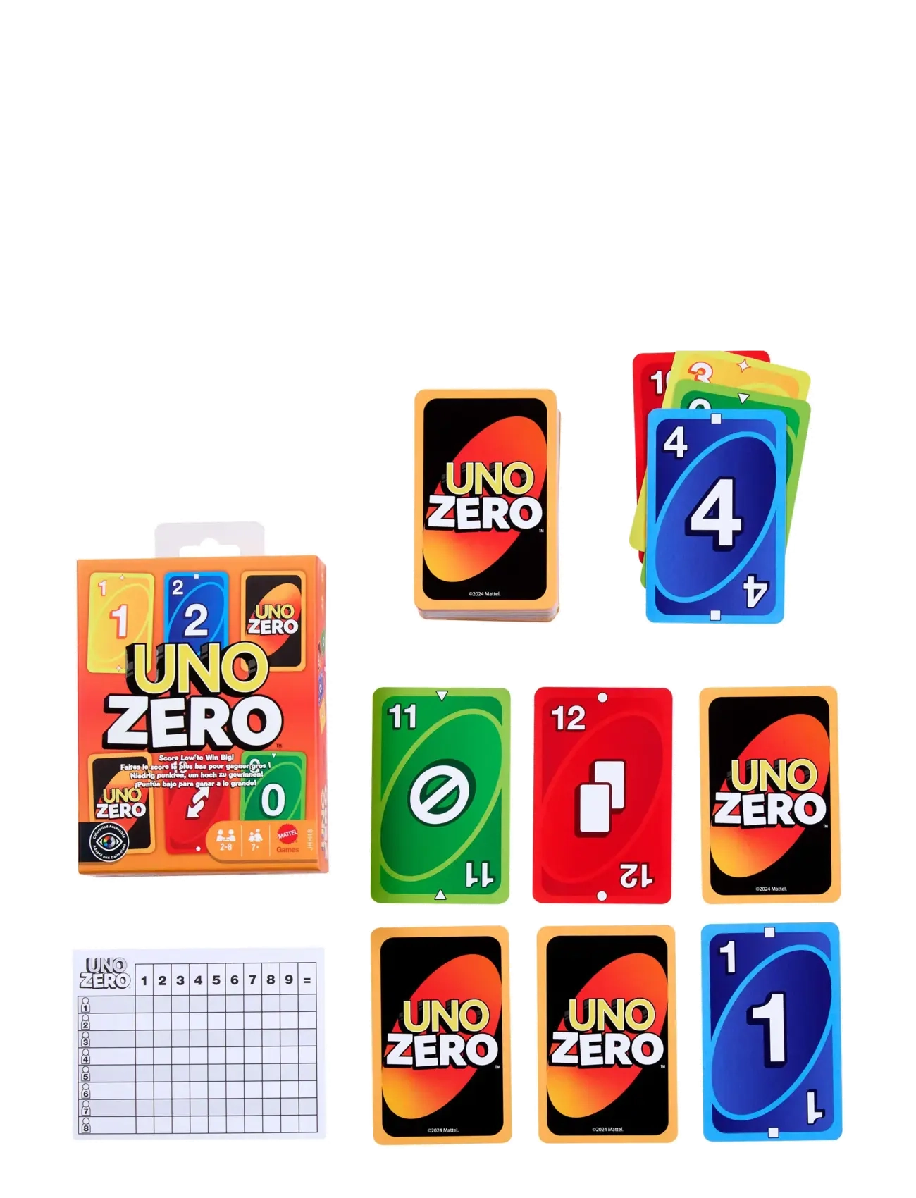 Mattel Games - Games UNO Zero Card Game for Kid, Adult & Family Nights, Parties & Travel, Includes Deck & Scorecard - korttipelit - multi color - 2