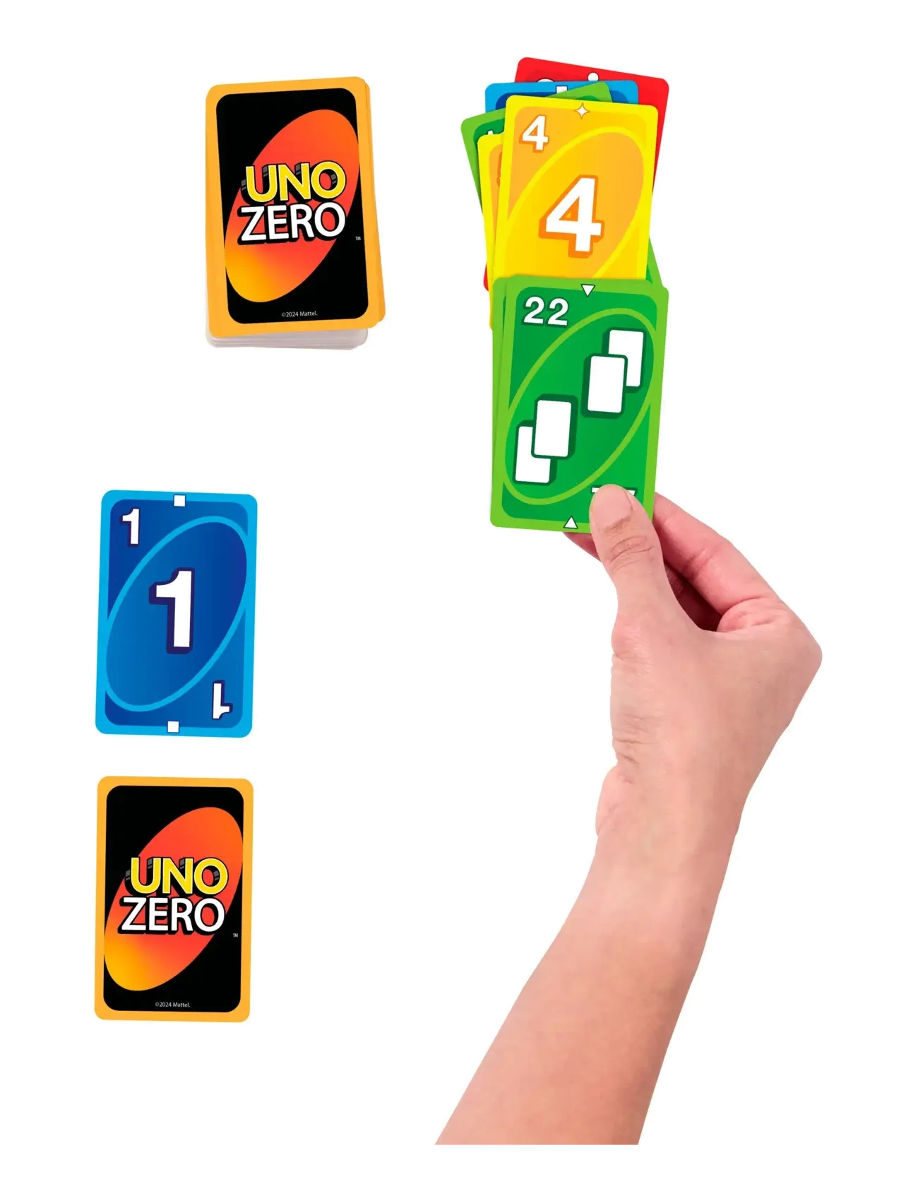 Mattel Games - Games UNO Zero Card Game for Kid, Adult & Family Nights, Parties & Travel, Includes Deck & Scorecard - korttipelit - multi color - 3