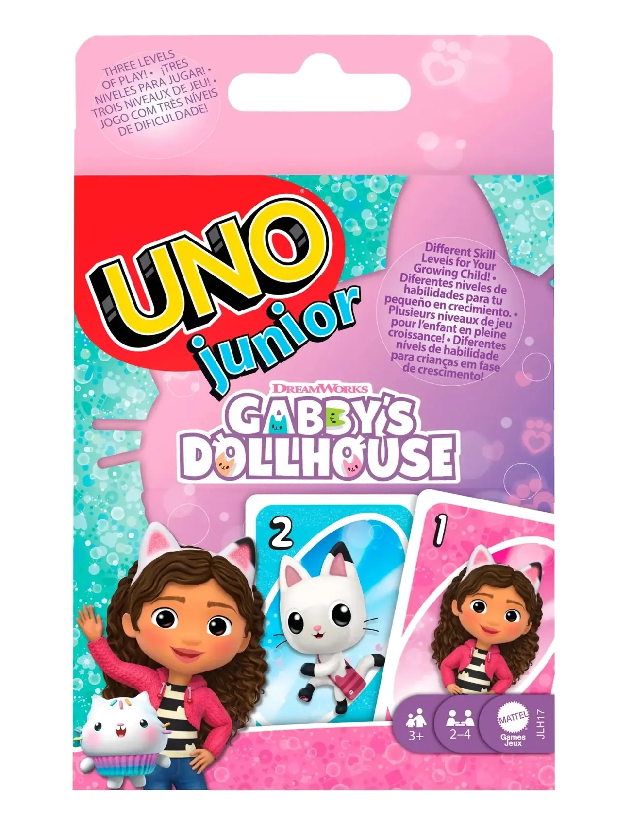 Mattel Games Games UNO Junior Gabby’s Dollhouse Card Game for Kids, Parents & Family Nights - Leksaker - MULTI COLOR / pink/rose