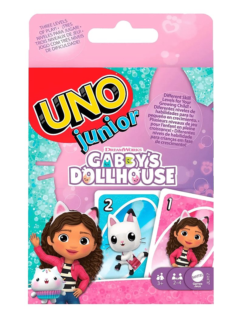 Mattel Games - Games UNO Junior Gabby’s Dollhouse Card Game for Kids, Parents & Family Nights - kaardimängud - multi color - 1