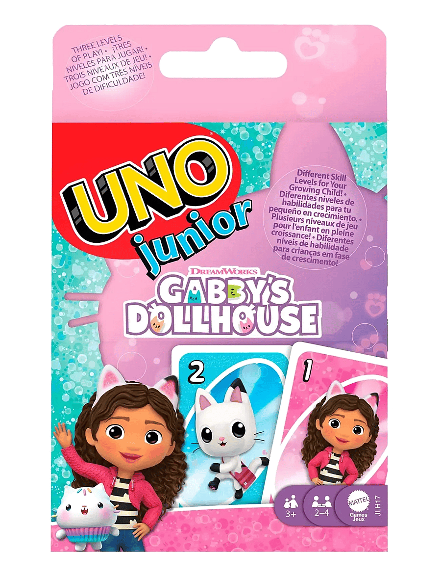 Mattel Games - Games UNO Junior Gabby’s Dollhouse Card Game for Kids, Parents & Family Nights - kortaspil - multi color - 1