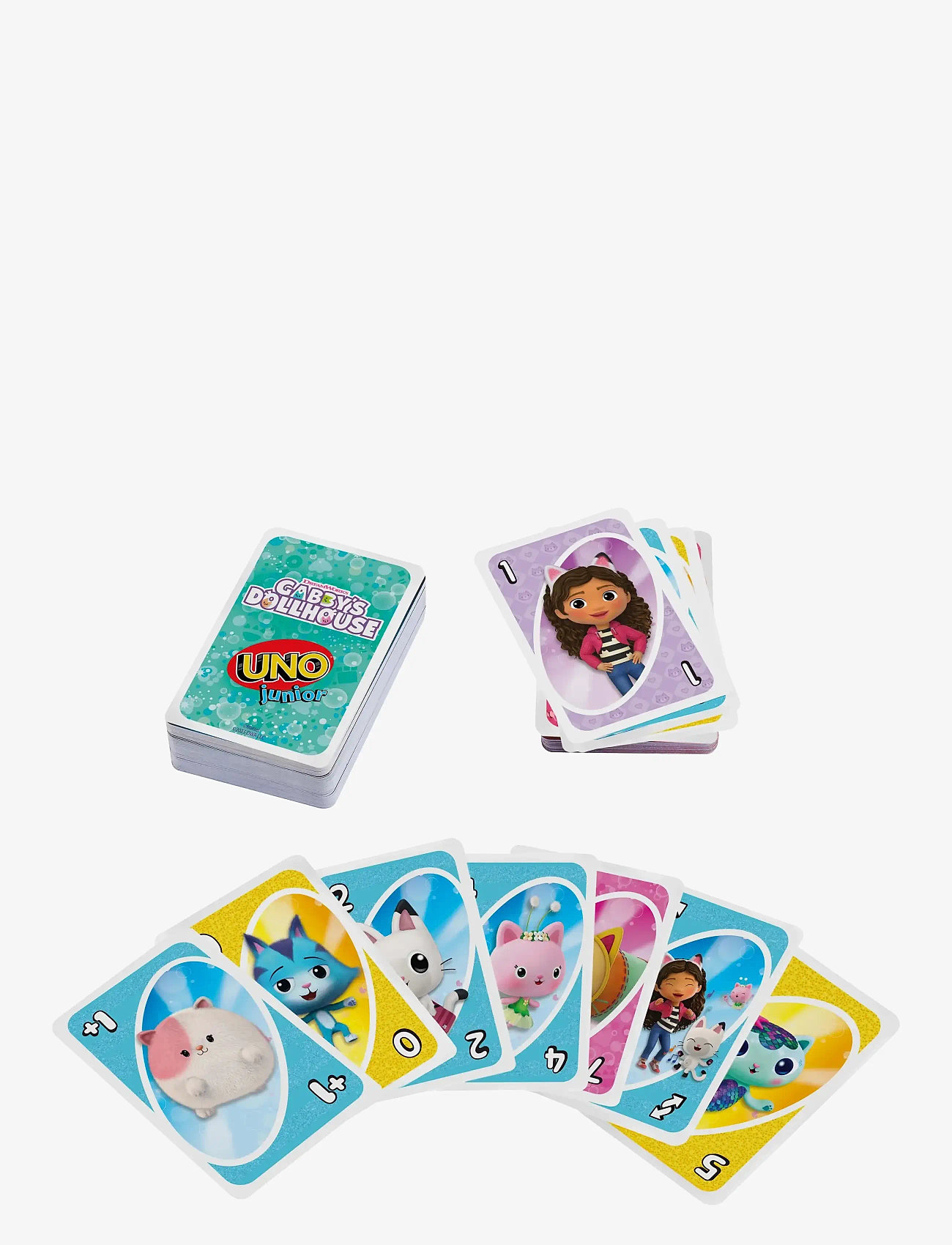 Mattel Games - Games UNO Junior Gabby’s Dollhouse Card Game for Kids, Parents & Family Nights - kortspil - multi color - 2