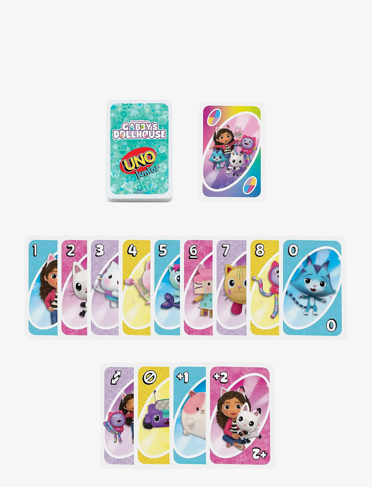 Mattel Games - Games UNO Junior Gabby’s Dollhouse Card Game for Kids, Parents & Family Nights - kortspil - multi color - 3