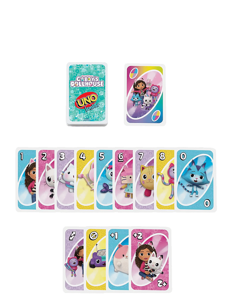 Mattel Games - Games UNO Junior Gabby’s Dollhouse Card Game for Kids, Parents & Family Nights - kaardimängud - multi color - 3