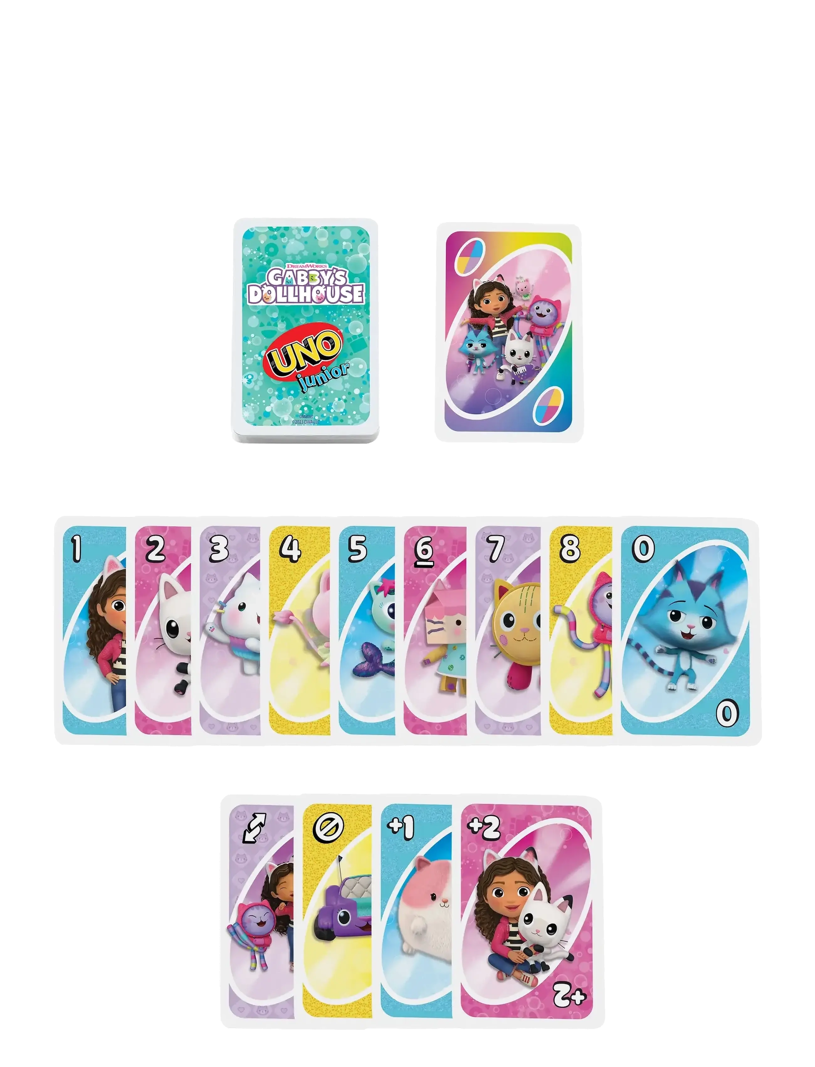 Mattel Games - Games UNO Junior Gabby’s Dollhouse Card Game for Kids, Parents & Family Nights - card games - multi color - 3
