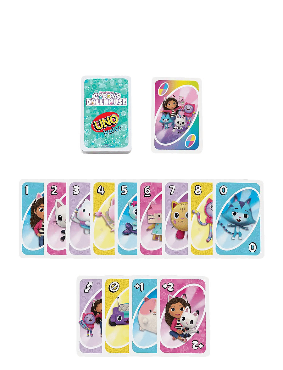 Mattel Games - Games UNO Junior Gabby’s Dollhouse Card Game for Kids, Parents & Family Nights - kortaspil - multi color - 3