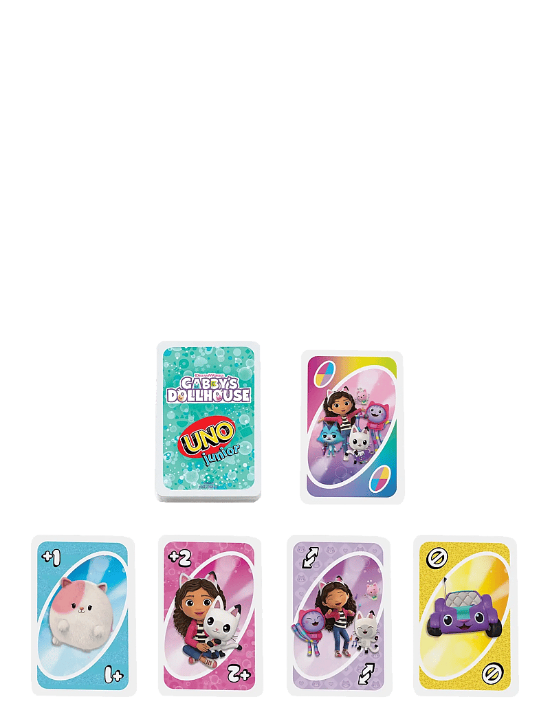 Mattel Games - Games UNO Junior Gabby’s Dollhouse Card Game for Kids, Parents & Family Nights - kaardimängud - multi color - 4