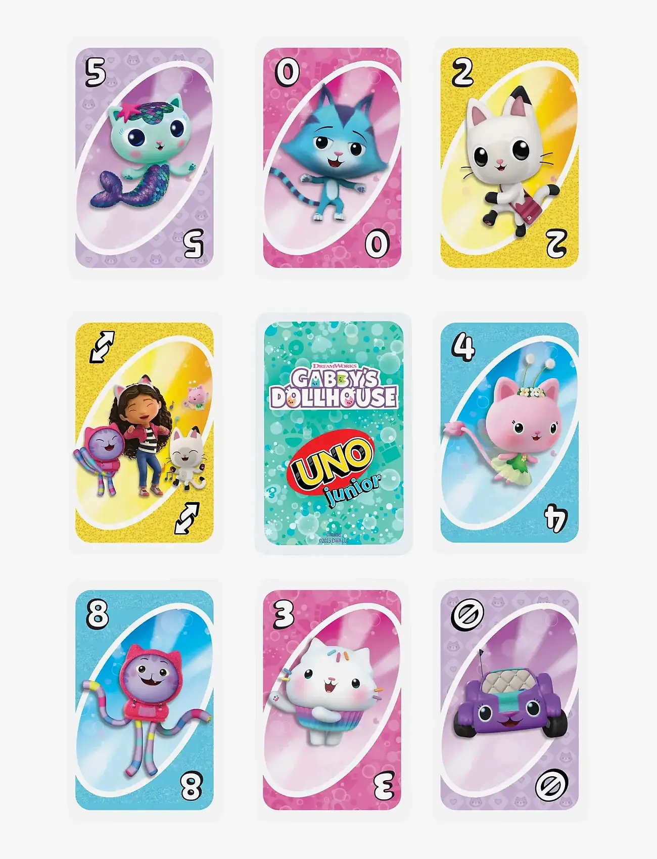 Mattel Games - Games UNO Junior Gabby’s Dollhouse Card Game for Kids, Parents & Family Nights - kortspil - multi color - 5