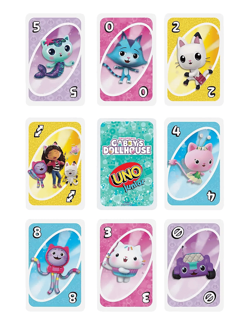Mattel Games - Games UNO Junior Gabby’s Dollhouse Card Game for Kids, Parents & Family Nights - kaardimängud - multi color - 5