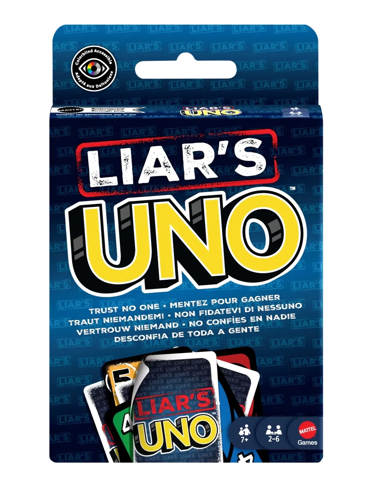 Mattel Games Uno Liars, One Size, Games, Blau - Card Kinder