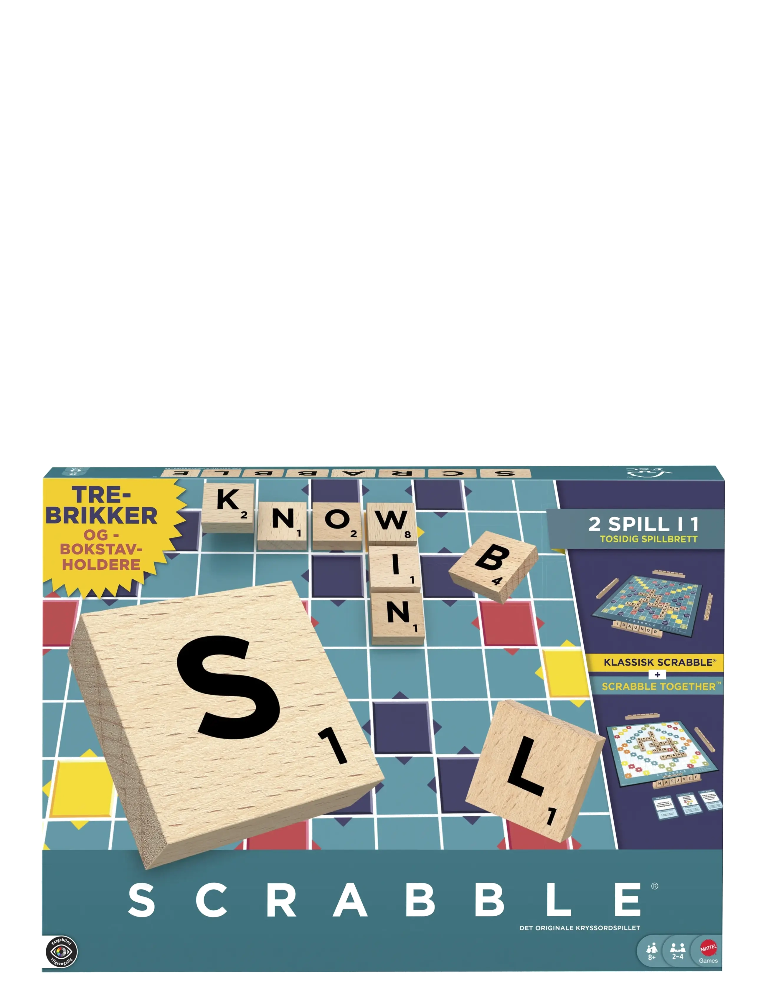 Mattel Games Games Scrabble Board Game Word, Børn, Board Spil, Beige, Str: ONE SIZE