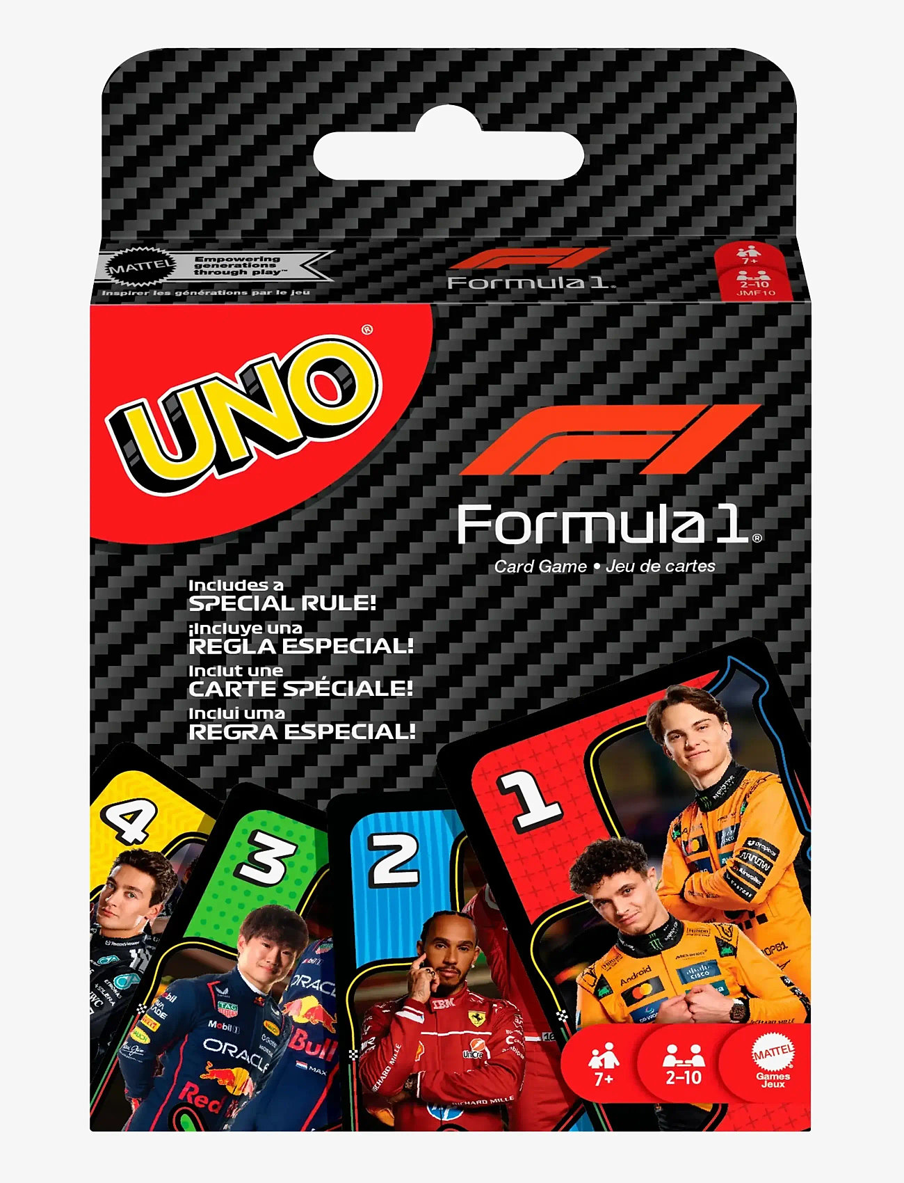 Mattel Games - Games UNO F1 Card Game with Themed Deck & Special Rule for Kids, Adults, Family Nights & Travel - kartenspiele - multicolor - 0