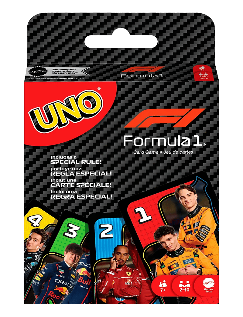 Mattel Games - Games UNO F1 Card Game with Themed Deck & Special Rule for Kids, Adults, Family Nights & Travel - kartenspiele - multicolor - 0