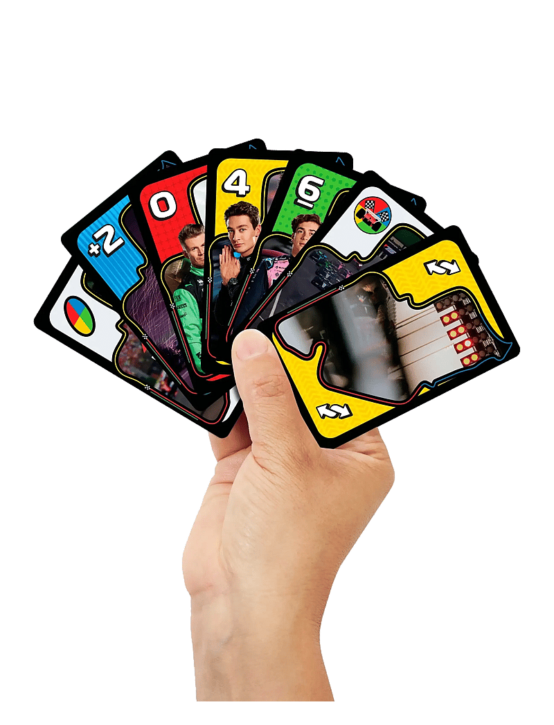 Mattel Games - Games UNO F1 Card Game with Themed Deck & Special Rule for Kids, Adults, Family Nights & Travel - kartenspiele - multicolor - 1