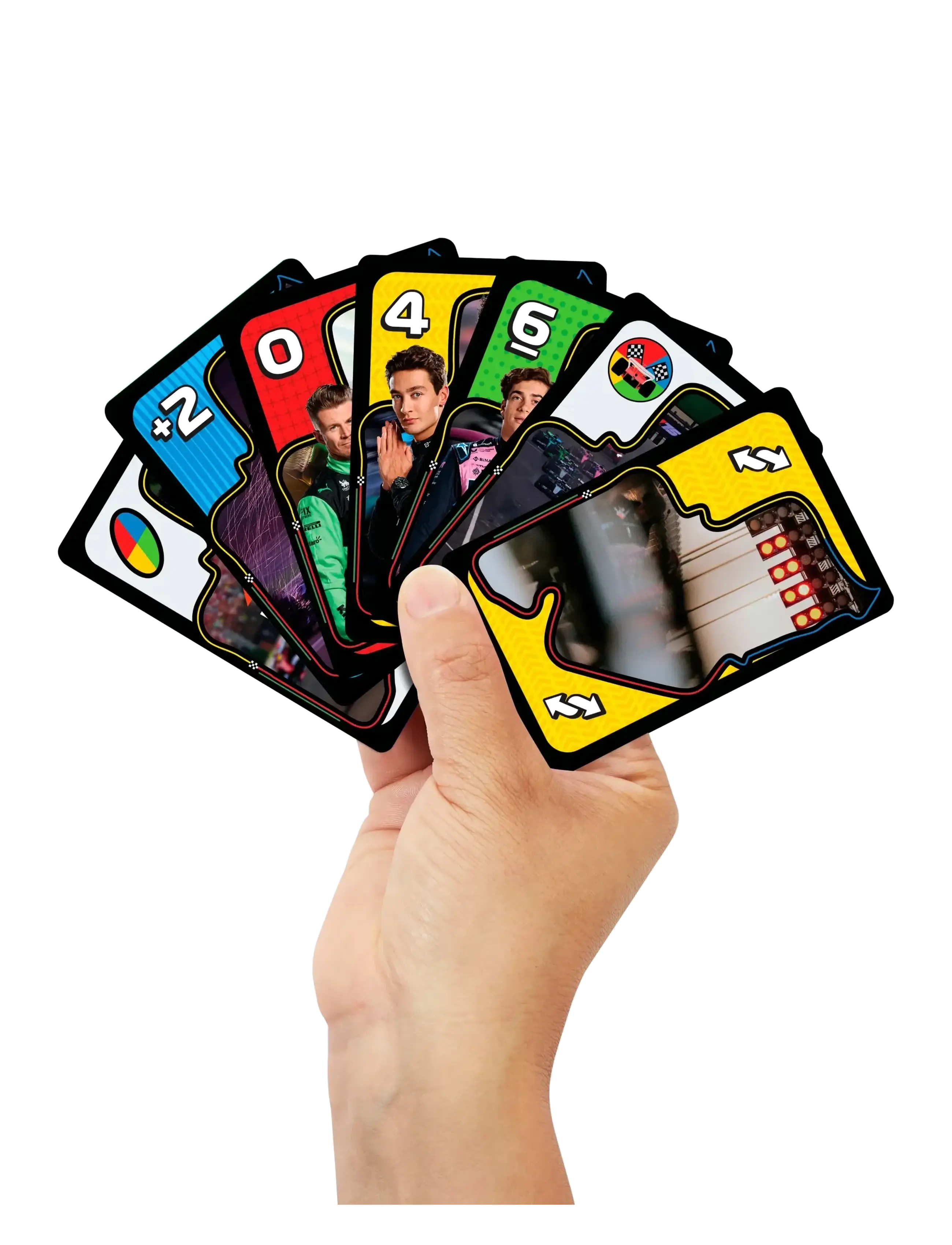 Mattel Games - Games UNO F1 Card Game with Themed Deck & Special Rule for Kids, Adults, Family Nights & Travel - multicolor - 1