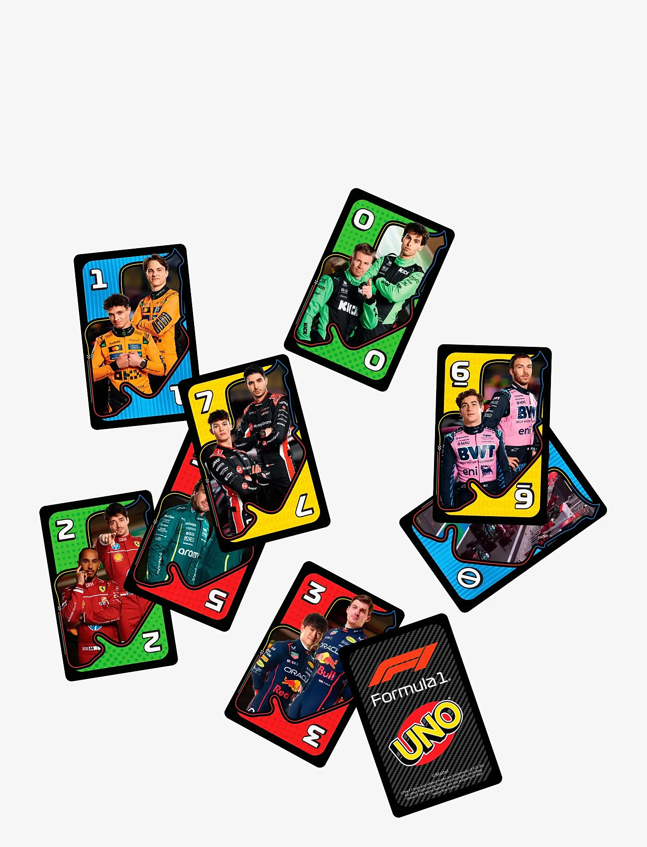 Mattel Games - Games UNO F1 Card Game with Themed Deck & Special Rule for Kids, Adults, Family Nights & Travel - kartenspiele - multicolor - 3