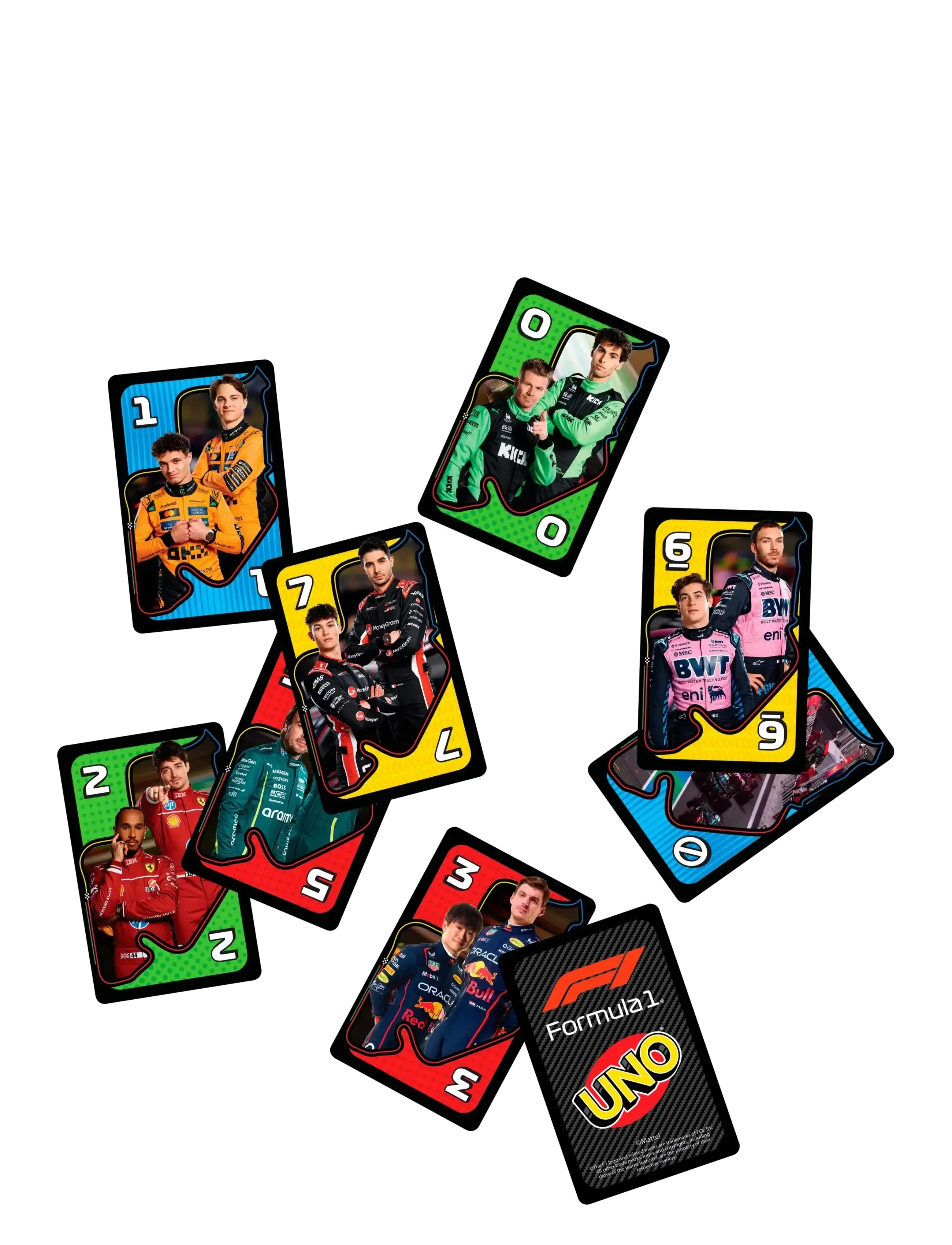 Mattel Games - Games UNO F1 Card Game with Themed Deck & Special Rule for Kids, Adults, Family Nights & Travel - multicolor - 3