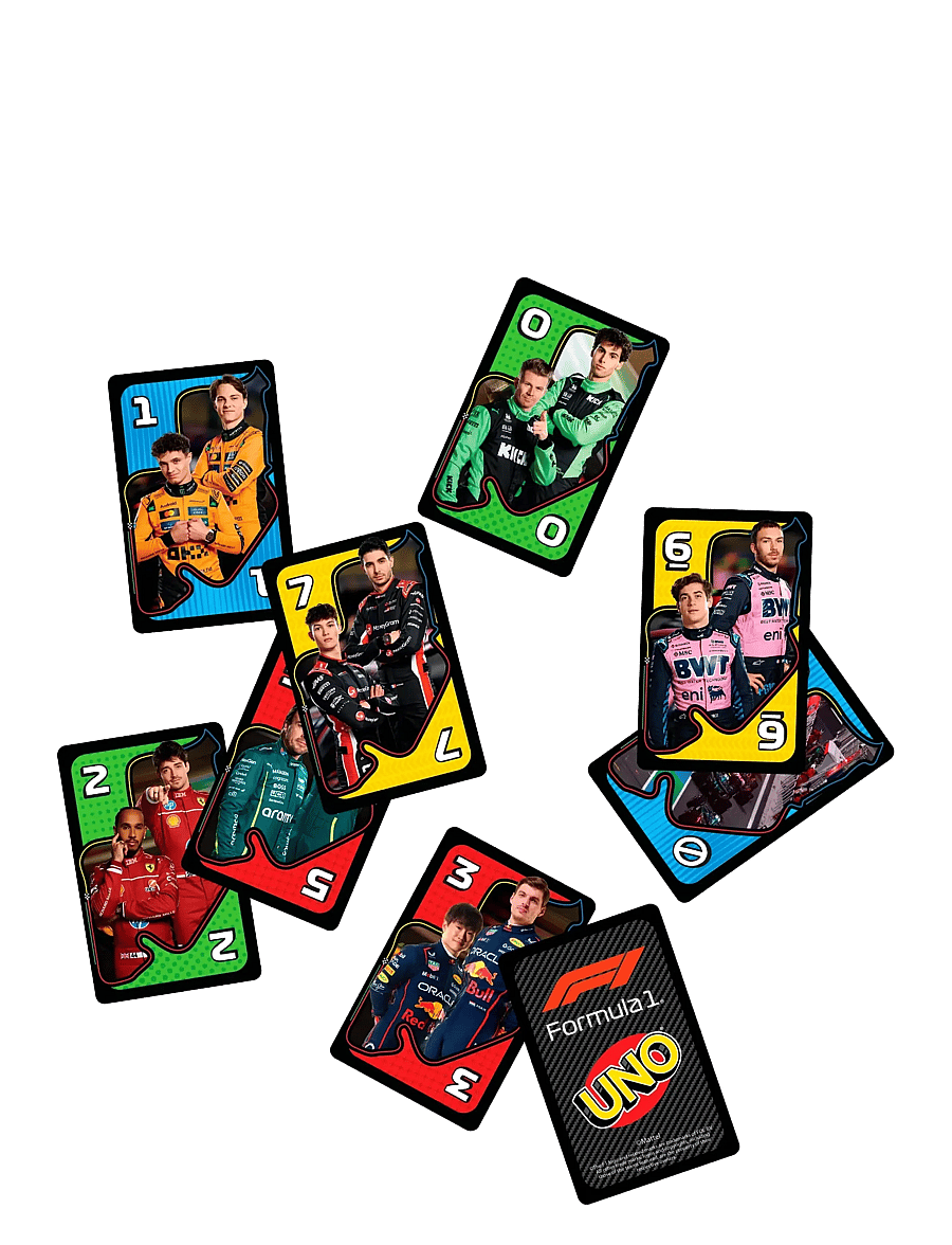 Mattel Games - Games UNO F1 Card Game with Themed Deck & Special Rule for Kids, Adults, Family Nights & Travel - multicolor - 3