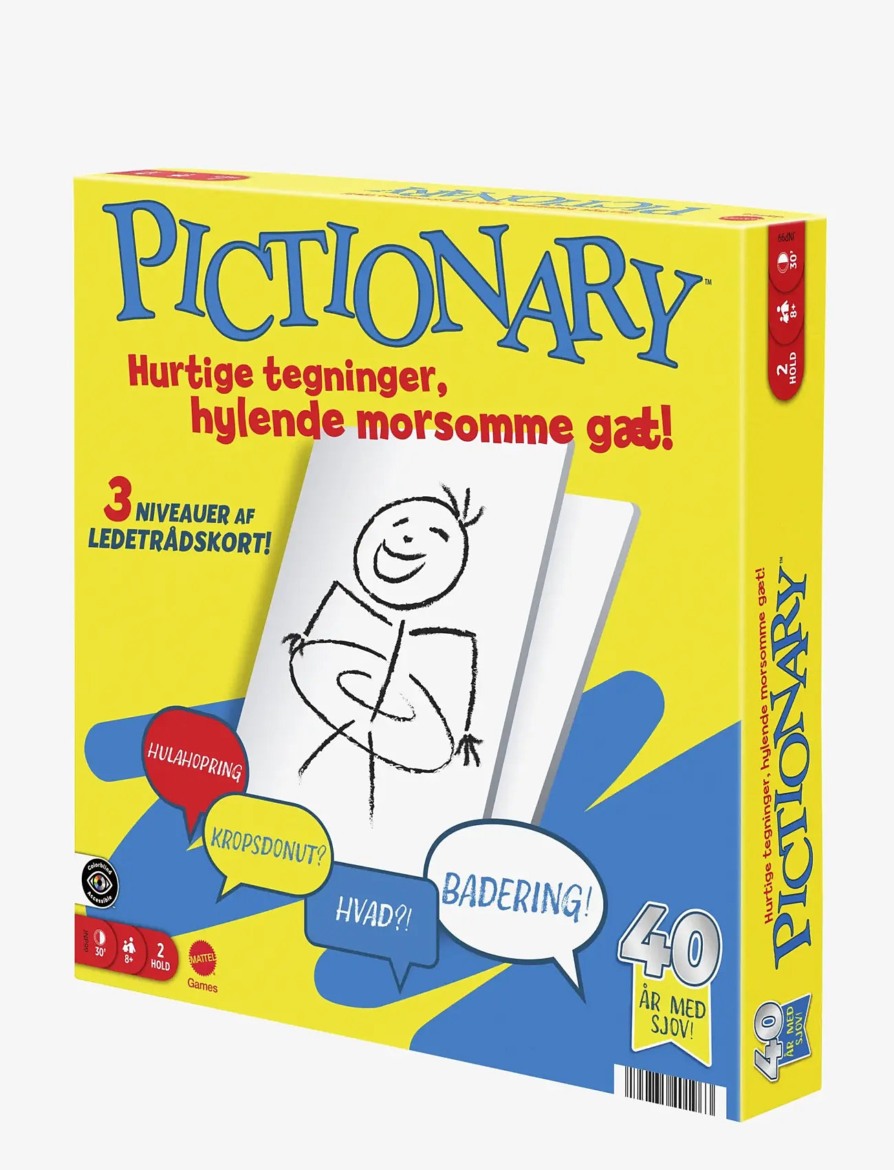 Mattel Games - Games Pictionary Family Board Game for Kids, Adults and Game Night with Erasable Boards and Markers - brætspil - multicolor - 4
