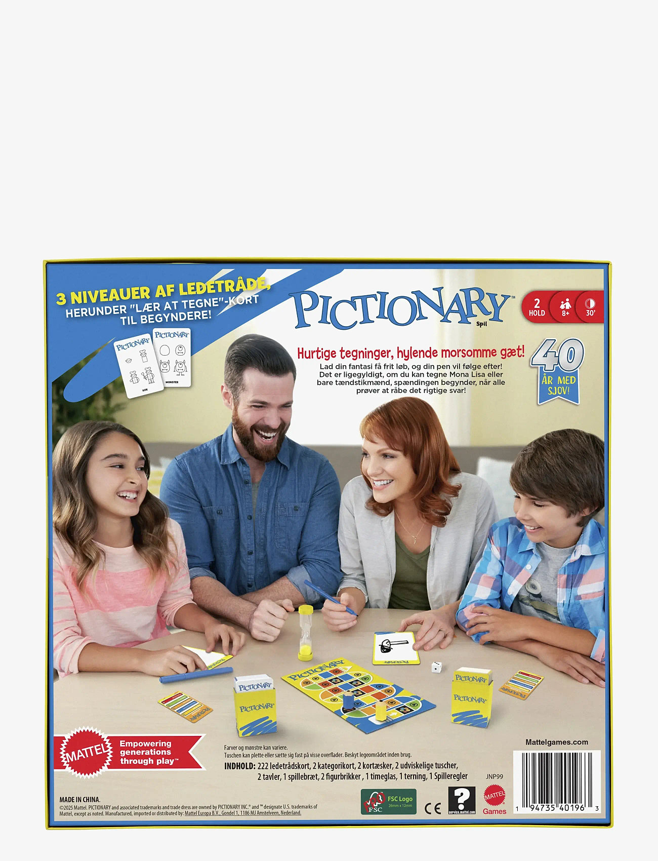 Mattel Games - Games Pictionary Family Board Game for Kids, Adults and Game Night with Erasable Boards and Markers - brætspil - multicolor - 5