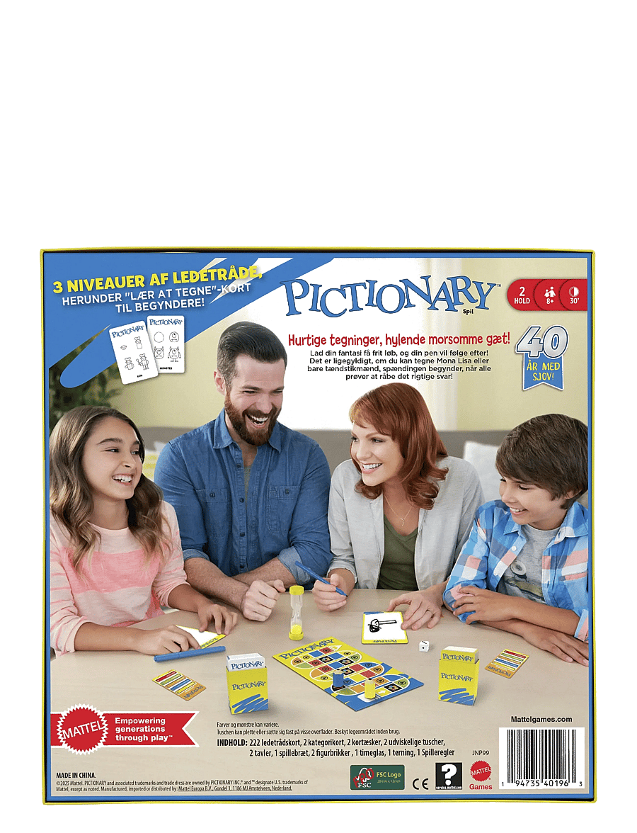 Mattel Games - Games Pictionary Family Board Game for Kids, Adults and Game Night with Erasable Boards and Markers - brettspiele - multicolor - 5