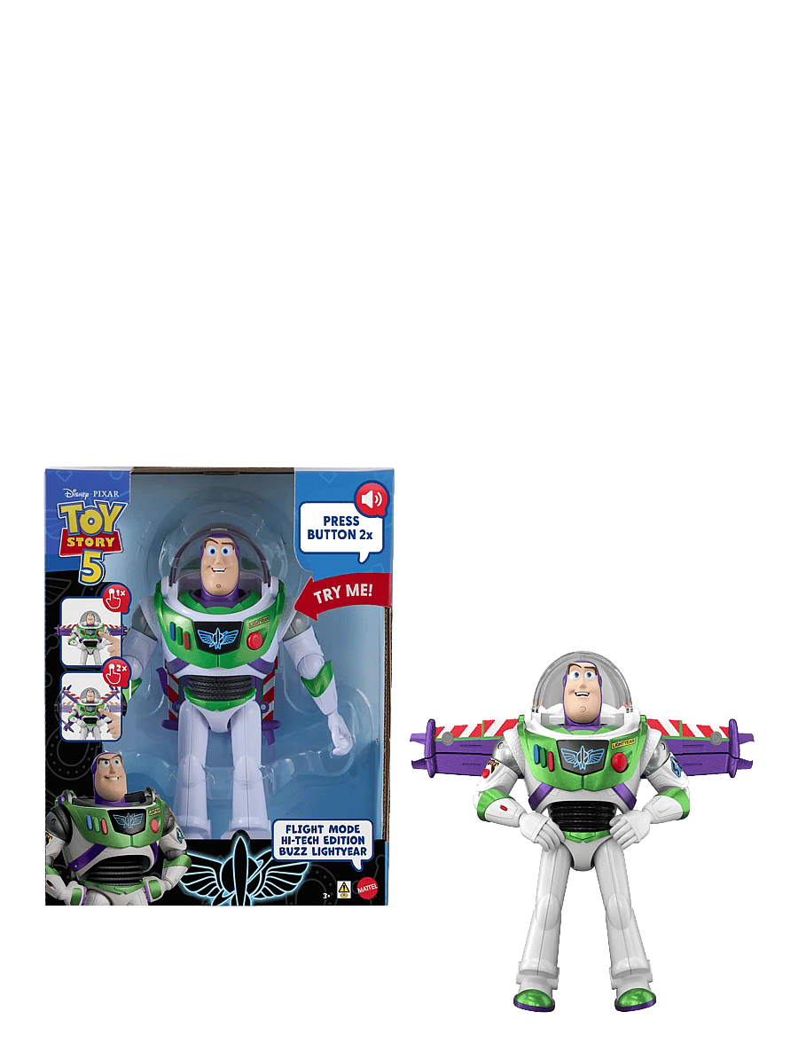 Toy Story - Toy Story Disney and Pixar 12” Scale Flight Mode Edition Buzz Lightyear, 35+ Sounds in English - actionfigurer - multicolor - 1