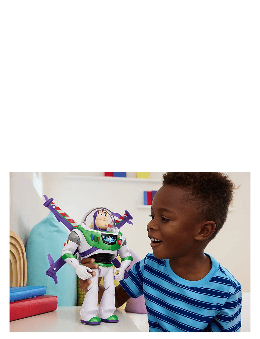 Toy Story - Toy Story Disney and Pixar 12” Scale Flight Mode Edition Buzz Lightyear, 35+ Sounds in English - actionfigurer - multicolor - 0
