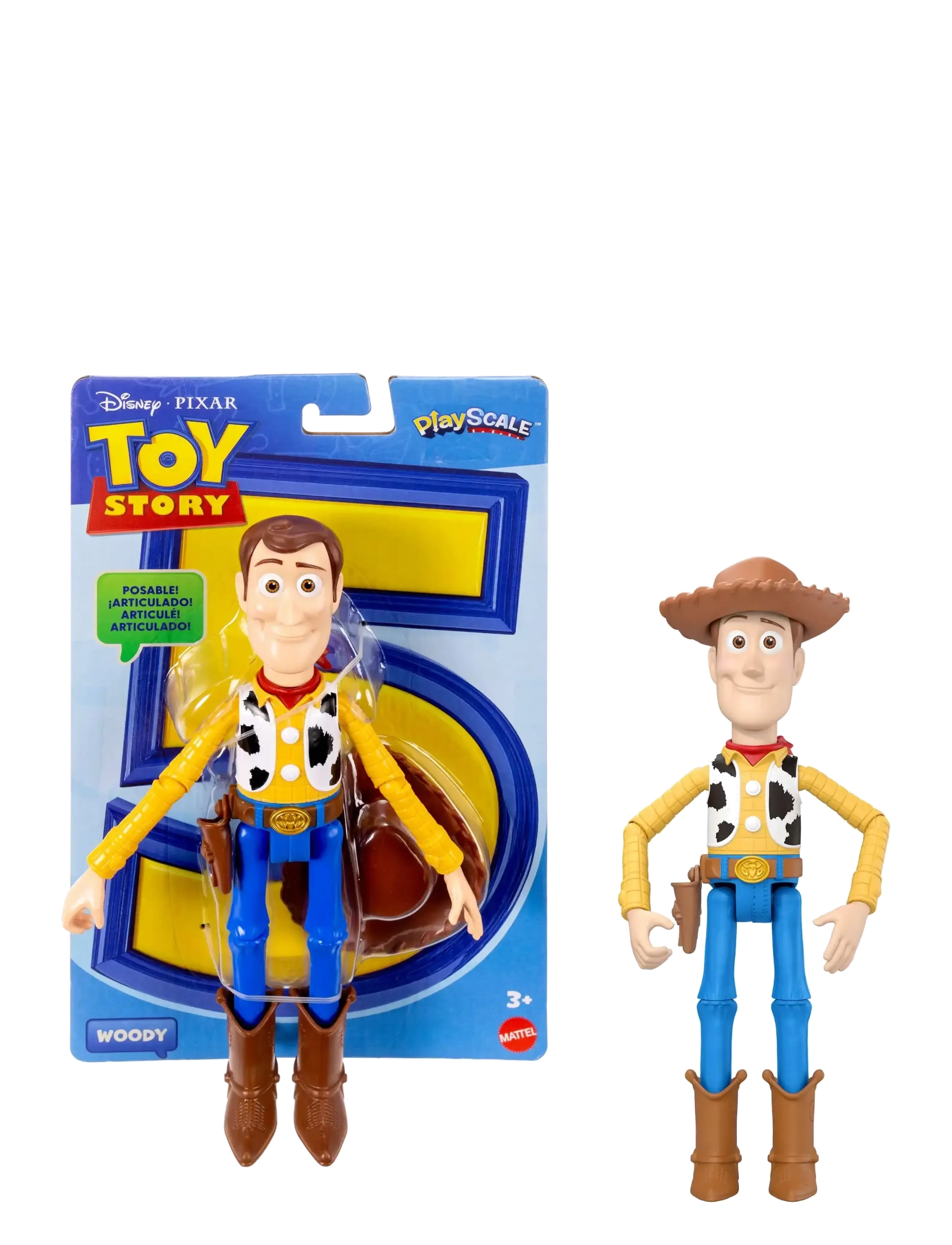 Toy Story Pixar Playscale (7") Woody No Badge, Børn, Action Figures, Multi/mønstret, Str: ONE SIZE
