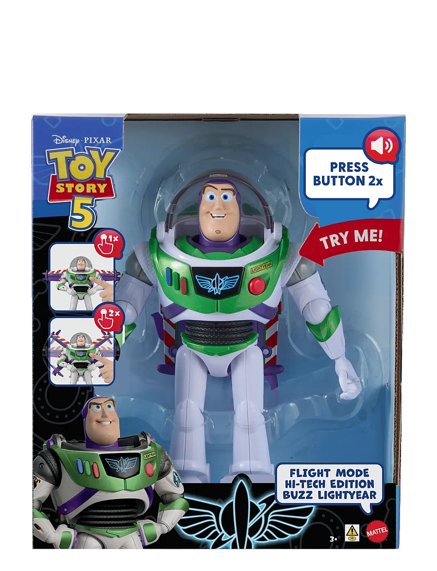 Toy Story - Disney and Pixar Toy Story 12” Scale Flight Mode Hi-Tech Edition Buzz Lightyear, 35+ Sounds - film- & märchenfiguren - multicolor - 1