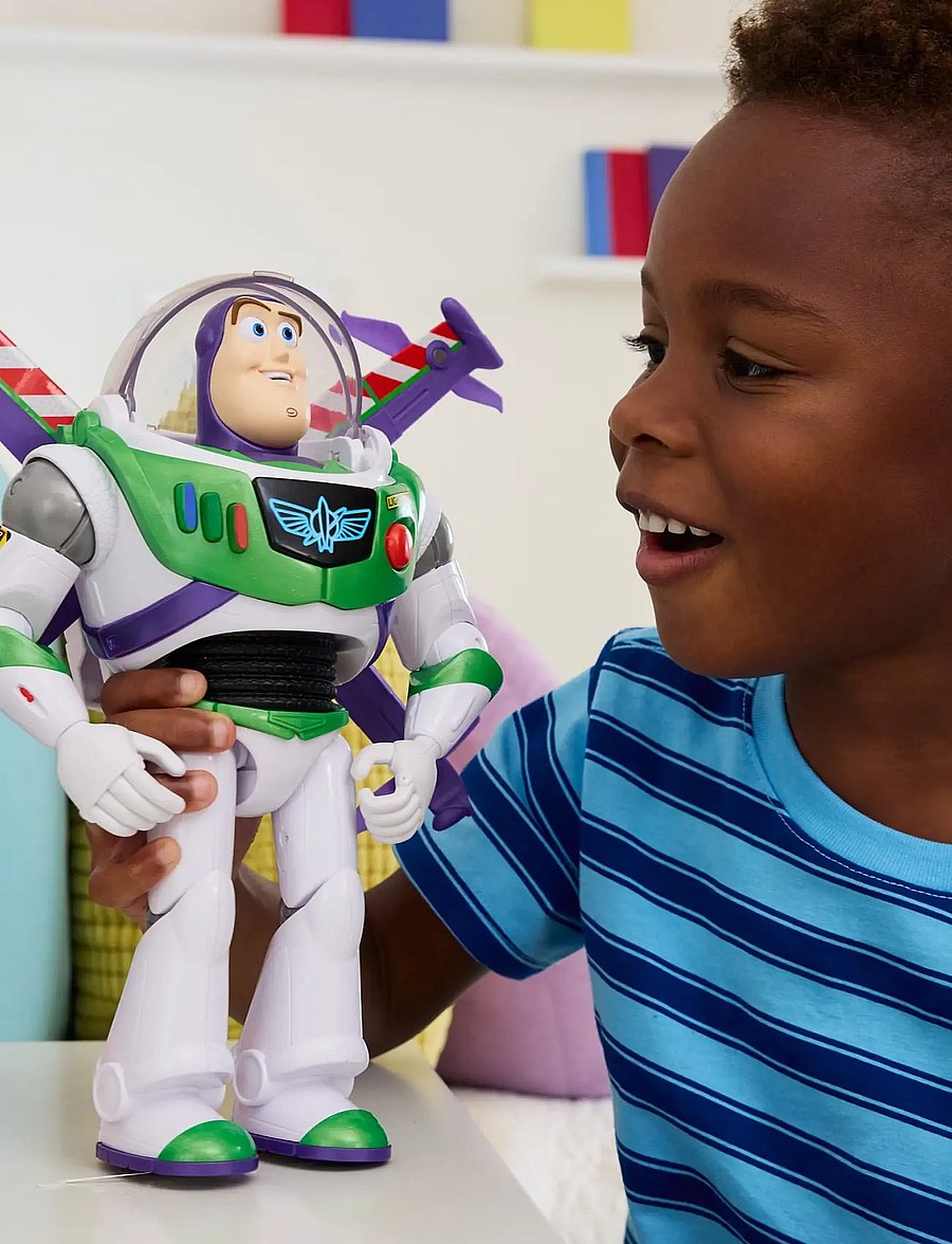 Toys Story - Disney and Pixar Toy Story 12” Scale Flight Mode Hi-Tech Edition Buzz Lightyear, 35+ Sounds - kinder - multicolor - 3