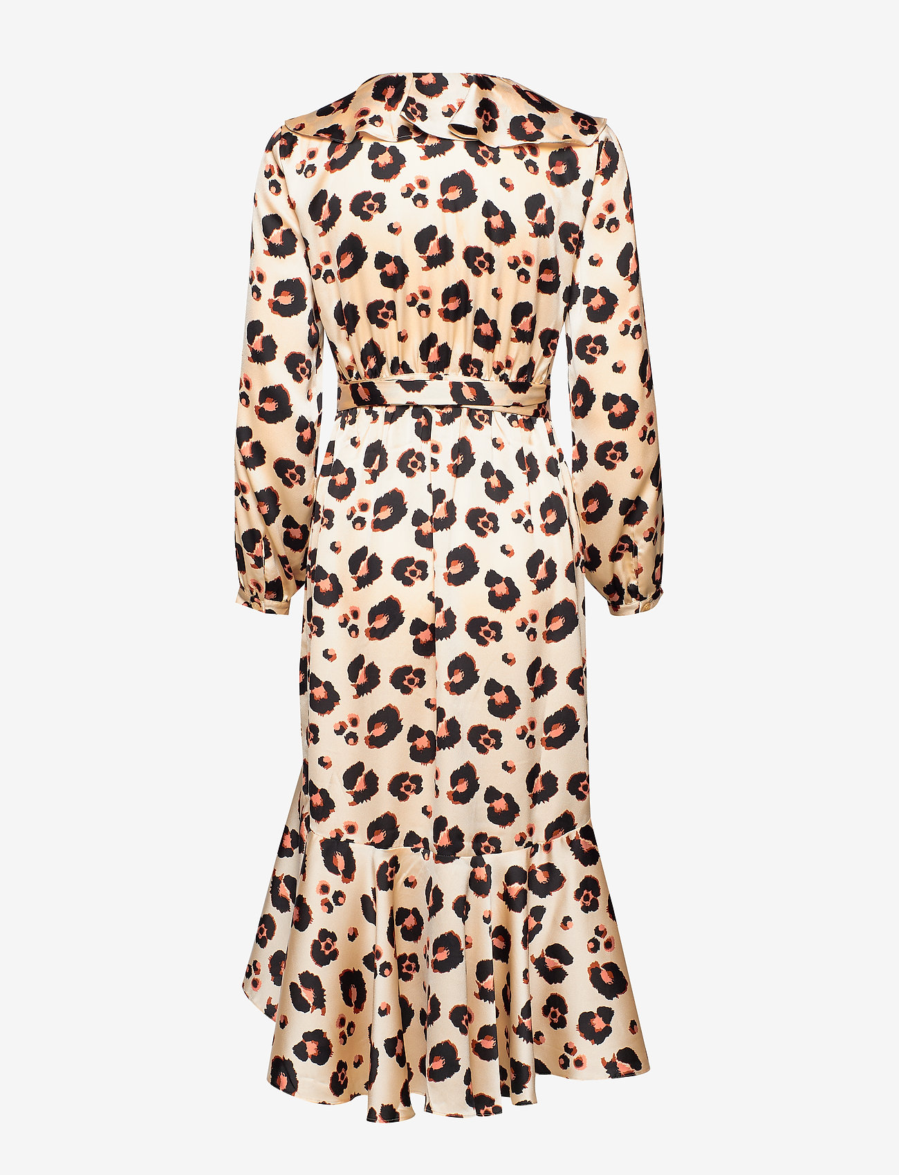 MAUD - Leopard Printed Ruffle Dress - cloud dancer - 1