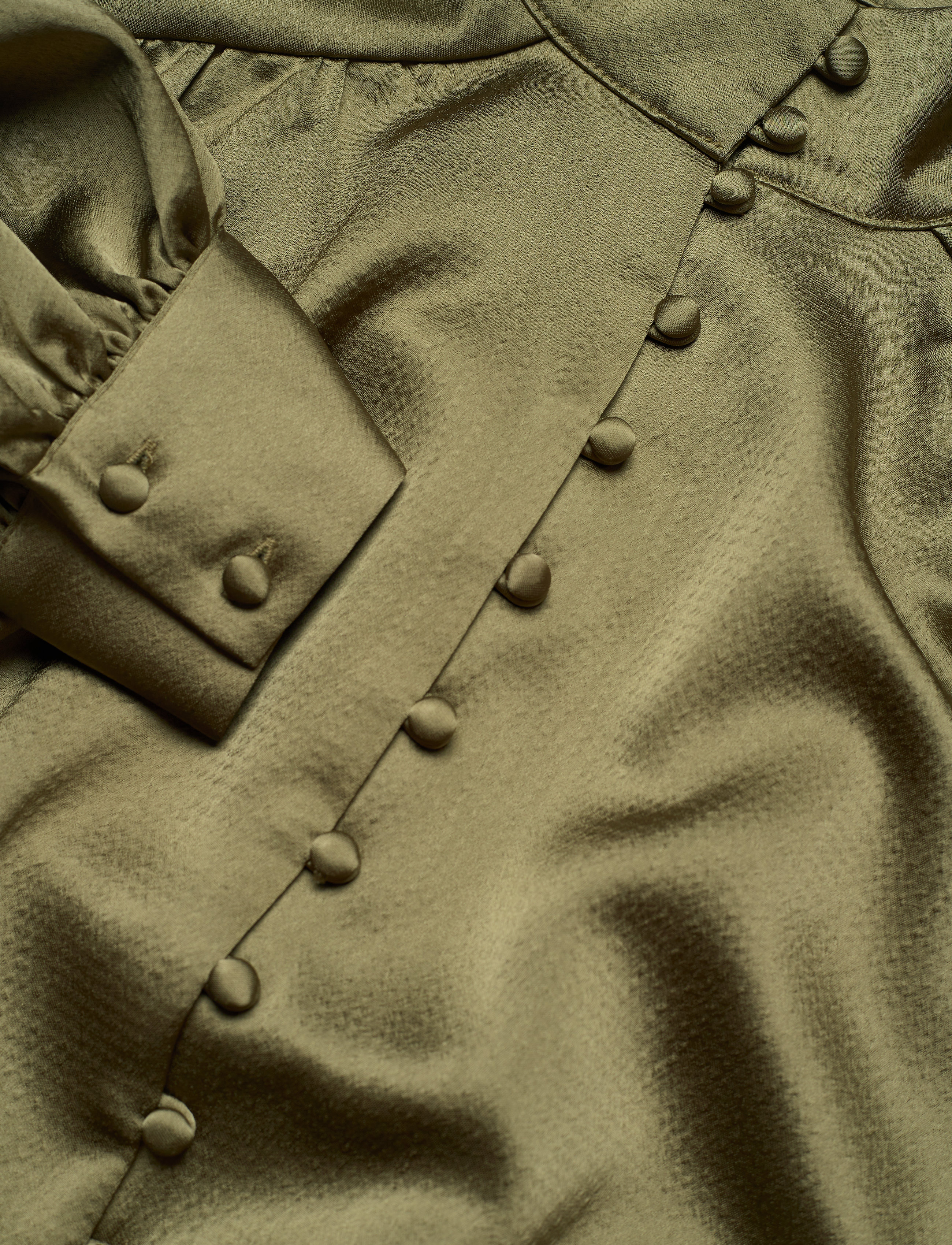 MAUD - VINTAGE BUTTON DRESS - vetiver - 2