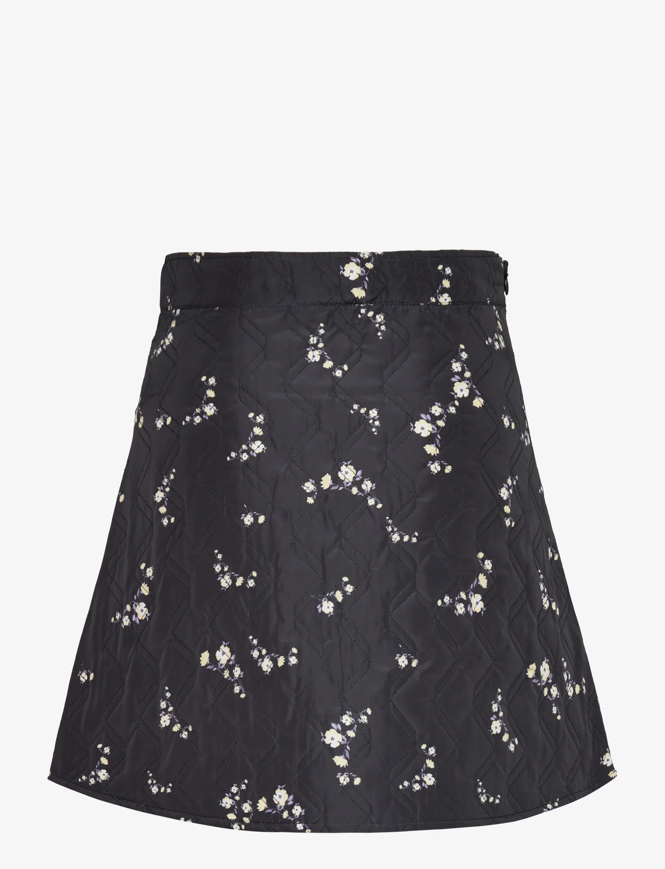 MAUD - Gianna Skirt Short - short skirts - black flower - 1
