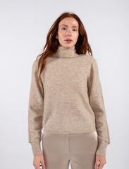 MAUD - Ava knit - megztiniai su aukšta apykakle - sand - 2