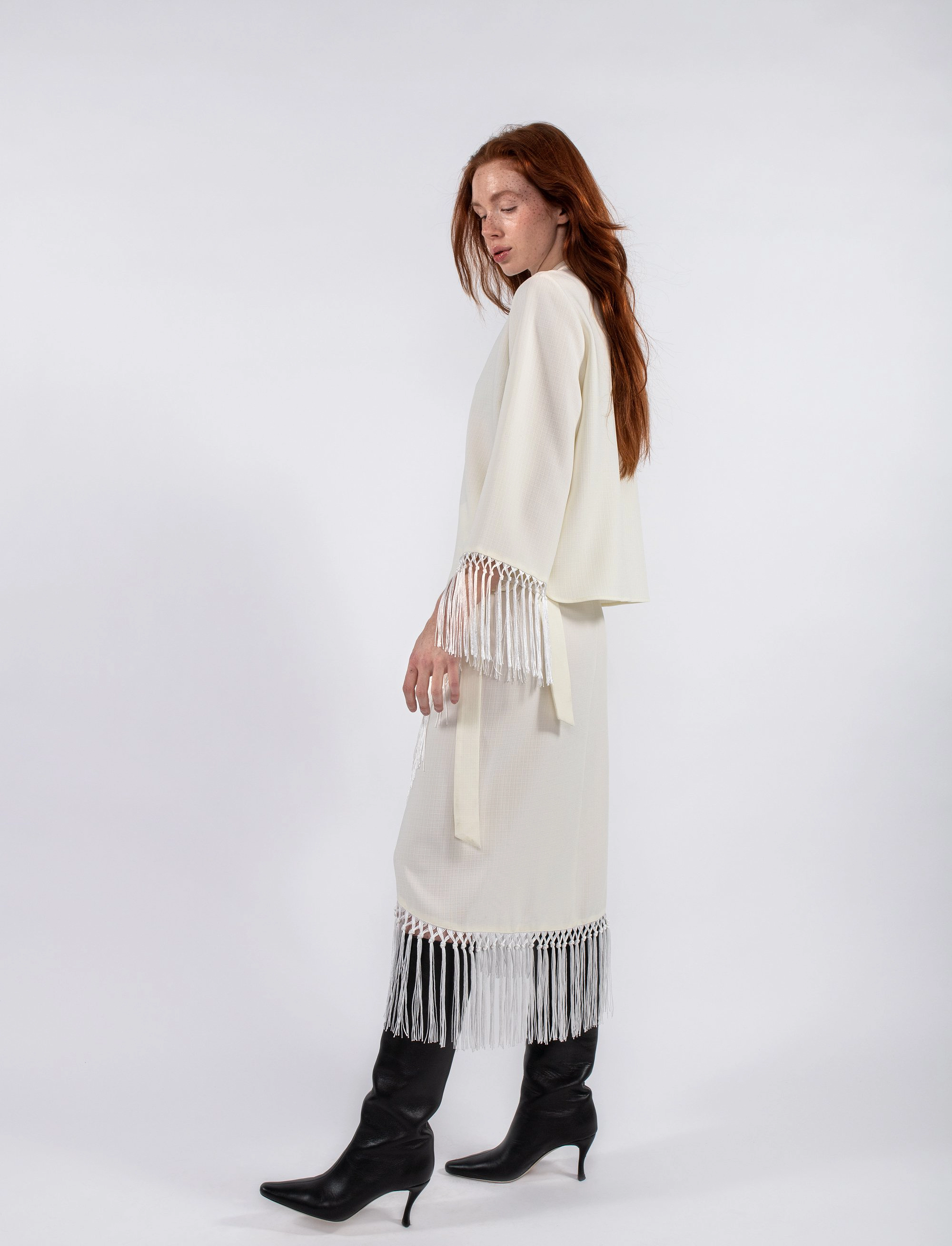 MAUD - Ellie Blouse - long-sleeved blouses - off white - 2