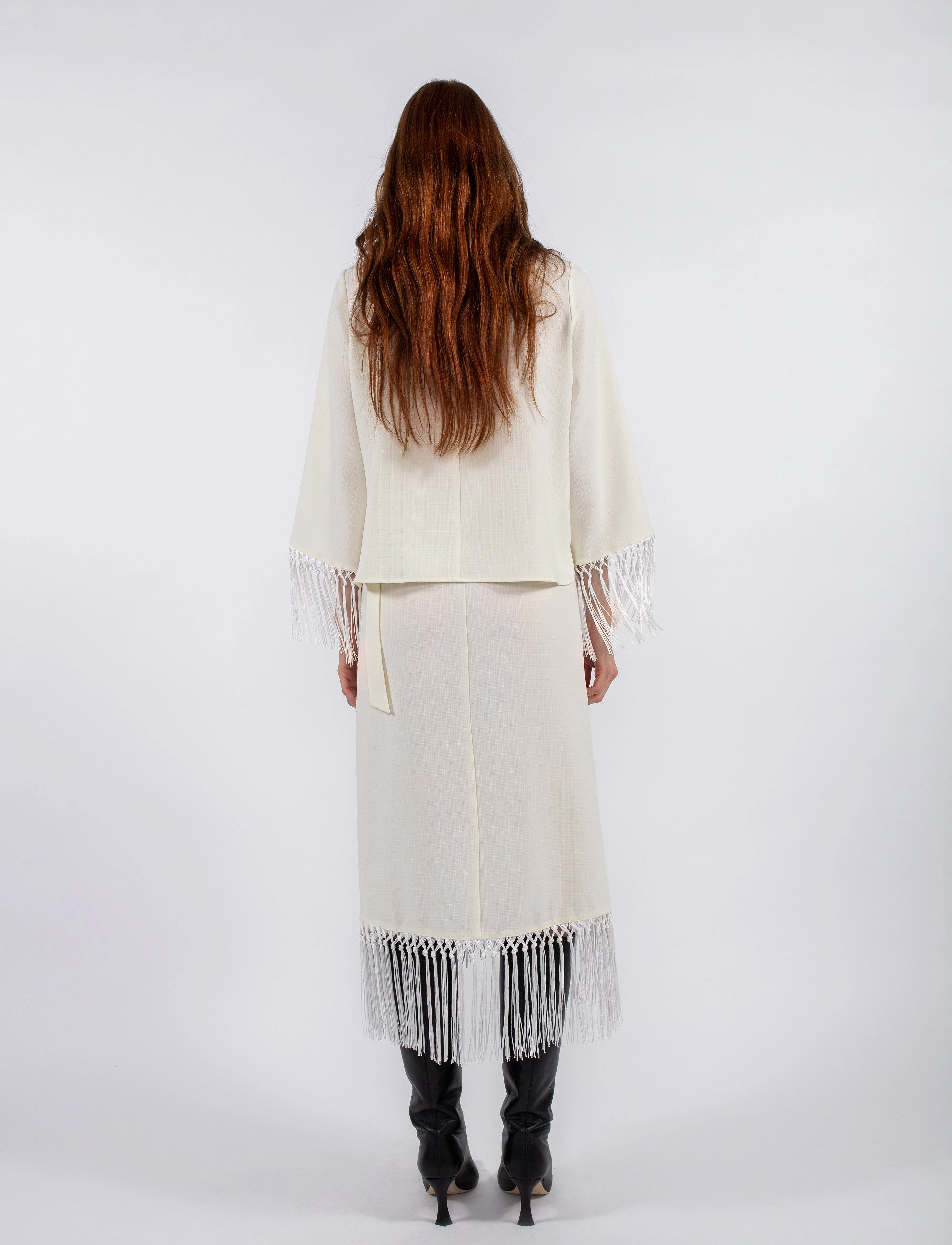 MAUD - Ellie Blouse - long-sleeved blouses - off white - 4