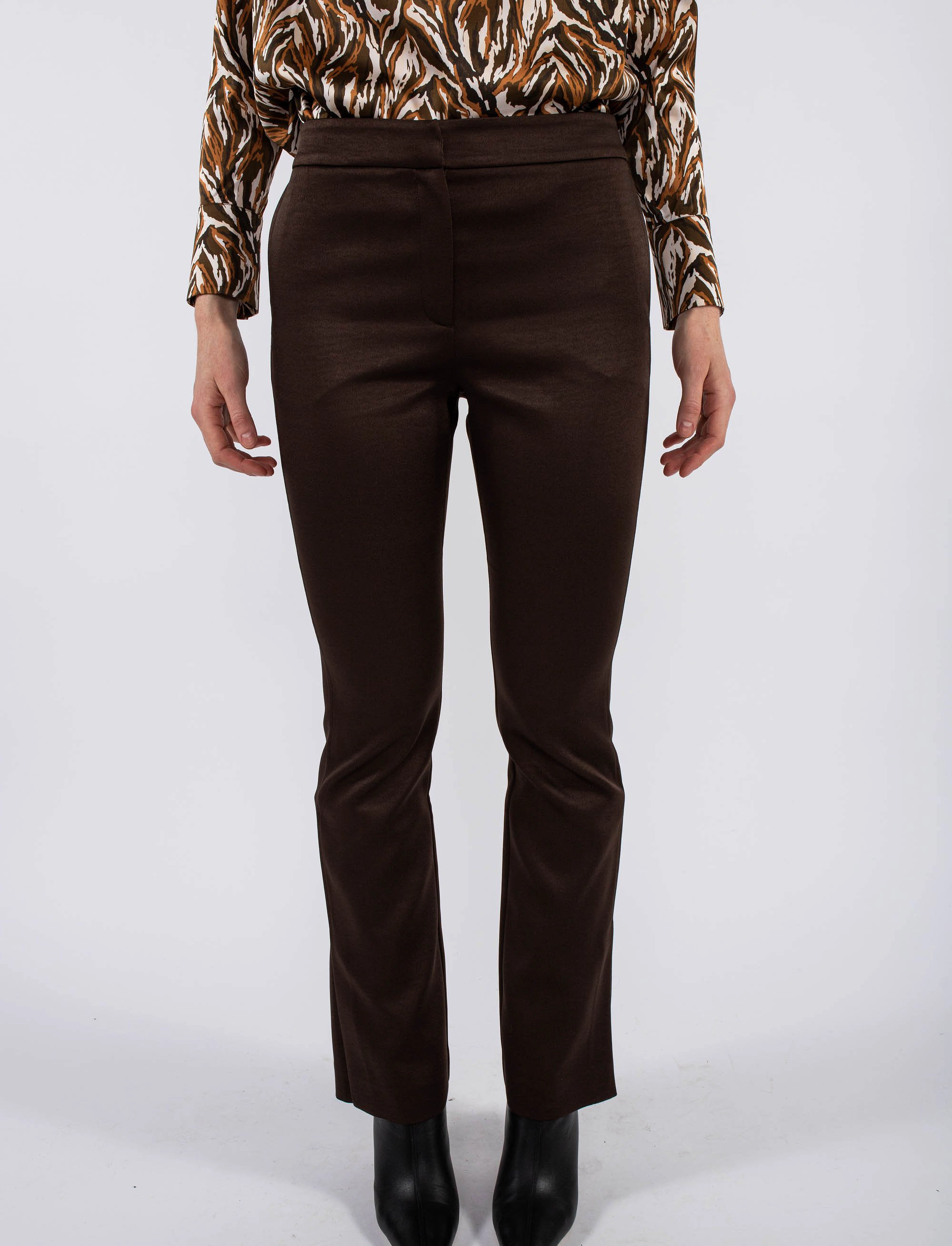 MAUD - Elvira Trouser - deep brown - 4