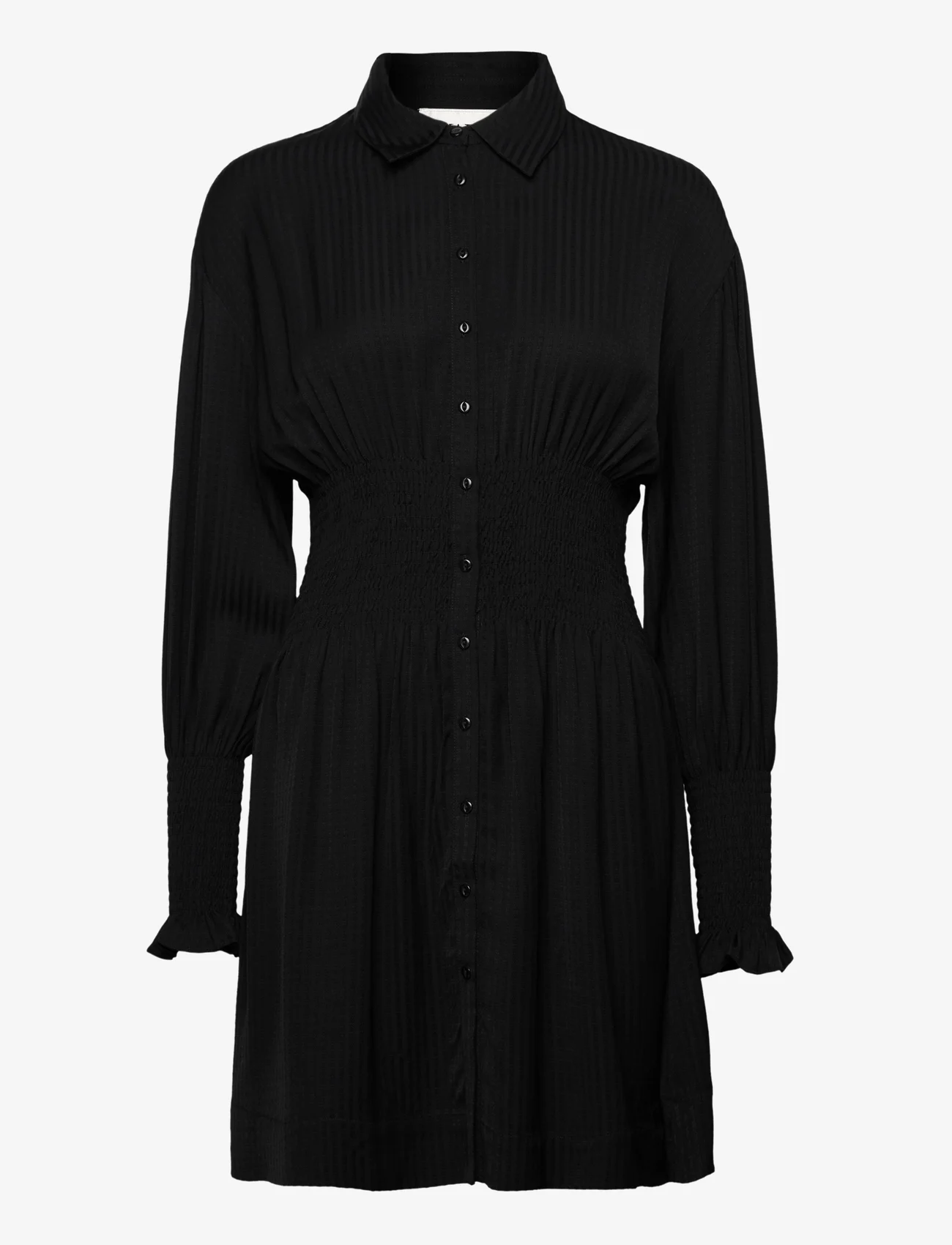 MAUD - Karoline Dress Short - skjortklänningar - black - 0